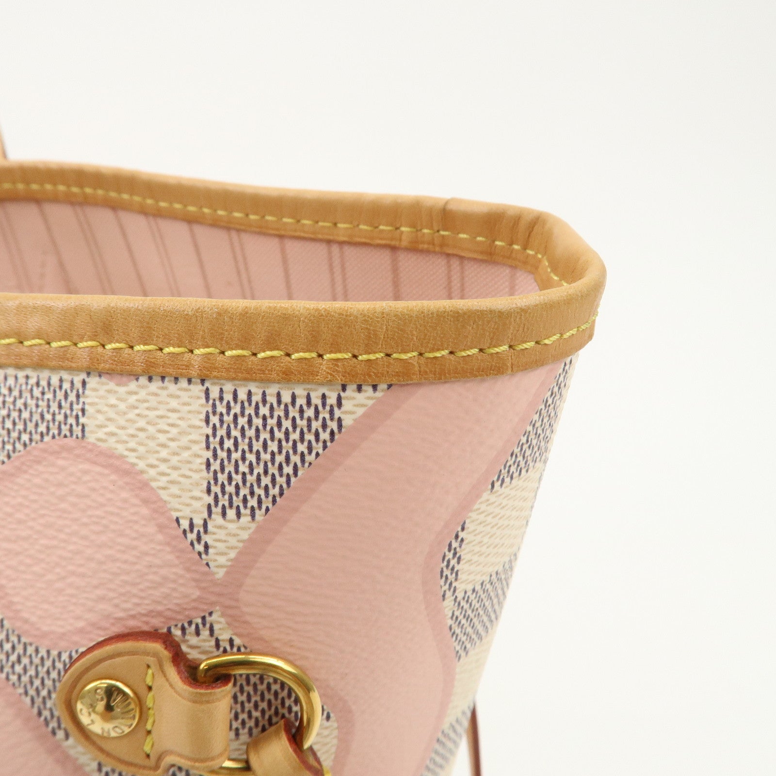 Louis Vuitton Damier Azur Tahiti Neverfull MM Bag & Pouch N41050