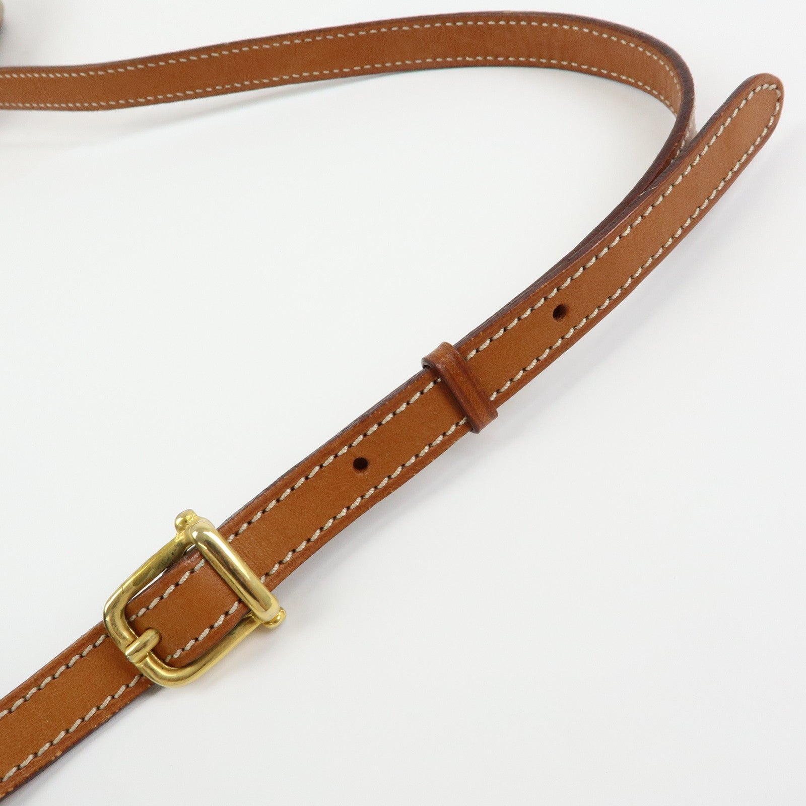 CELINE Macadam PVC Leather Shoulder Bag Crossbody Bag Beige Brown