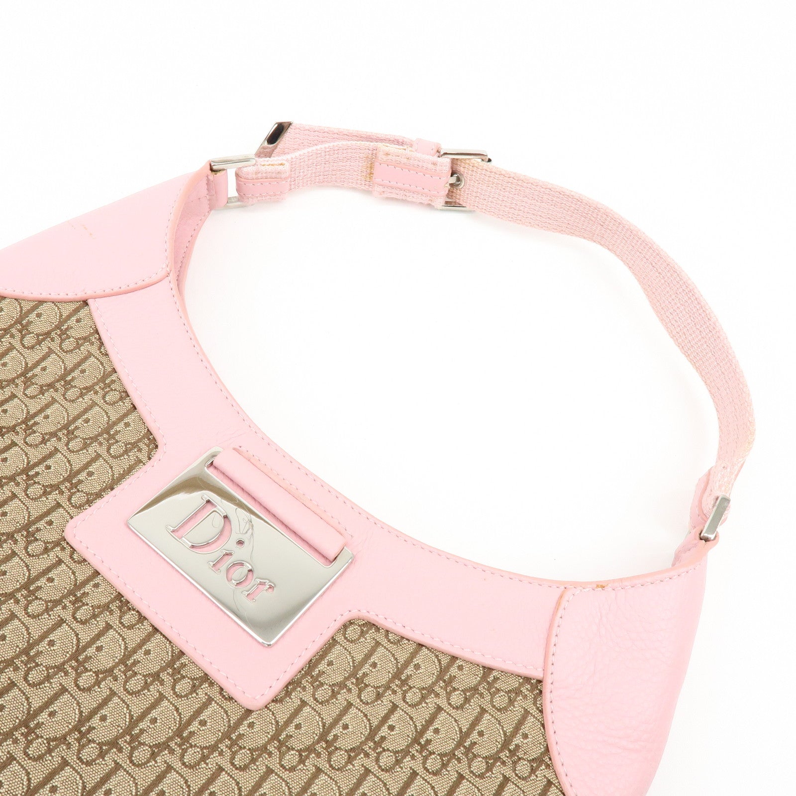 Christian Dior Street Chic Trotter Canvas Leather Shoulder Bag