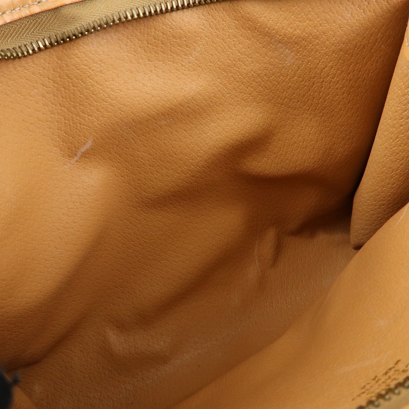 CELINE Macadam PVC Leather Clutch Bag Cosmetic Pouch Brown