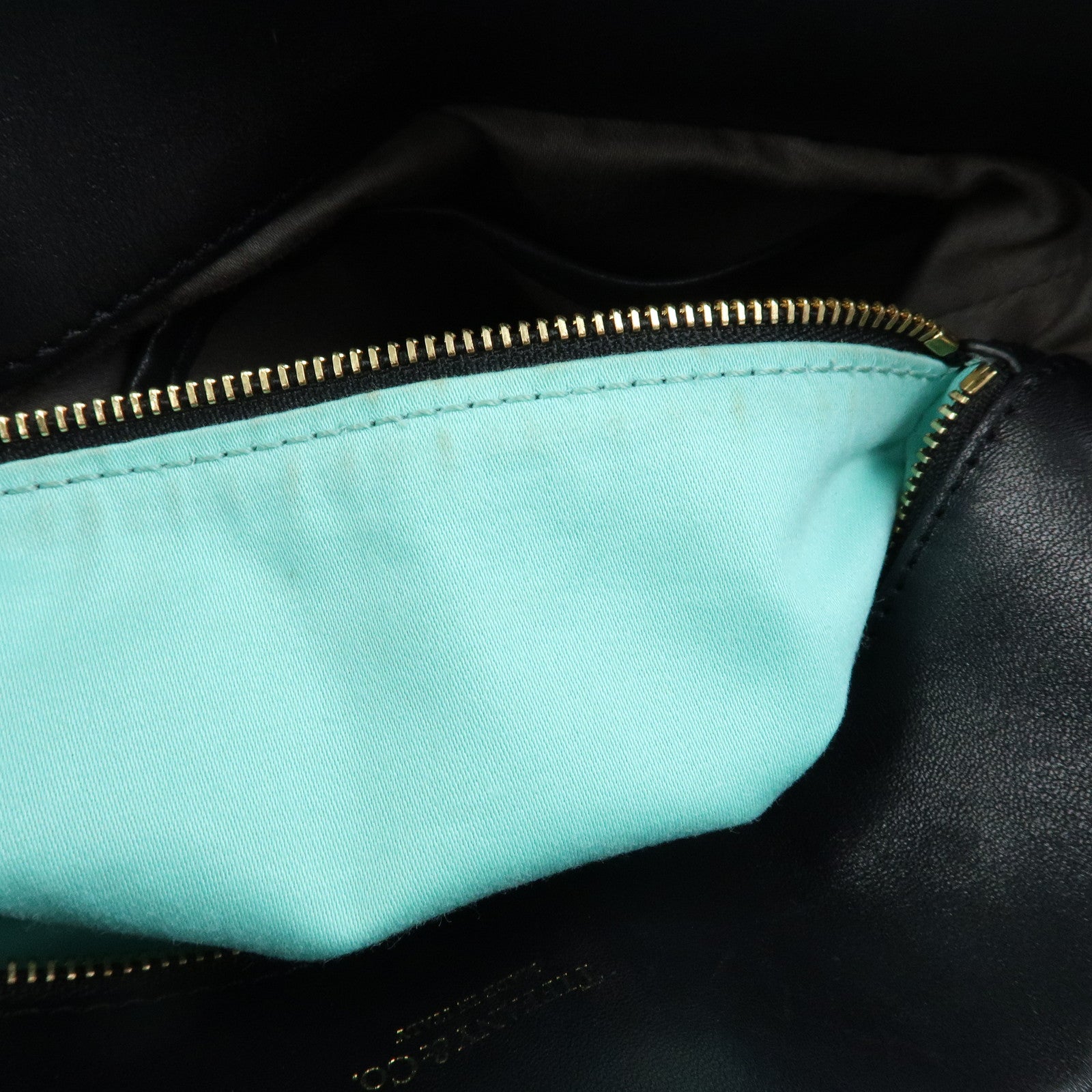 Tiffany & Co Logo Leather Shoulder Bag Crossbody Bag Black