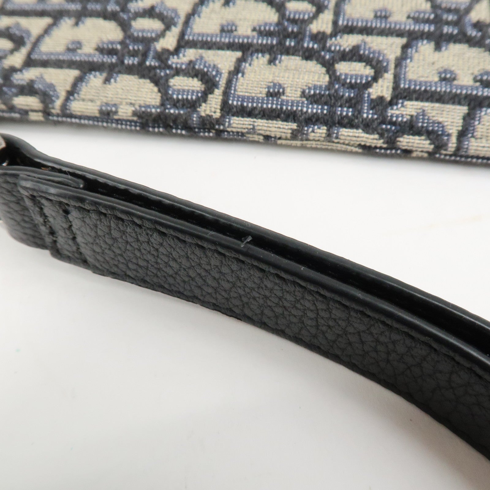 Christian Dior Oblique Canvas Clutch Bag Pouch Navy