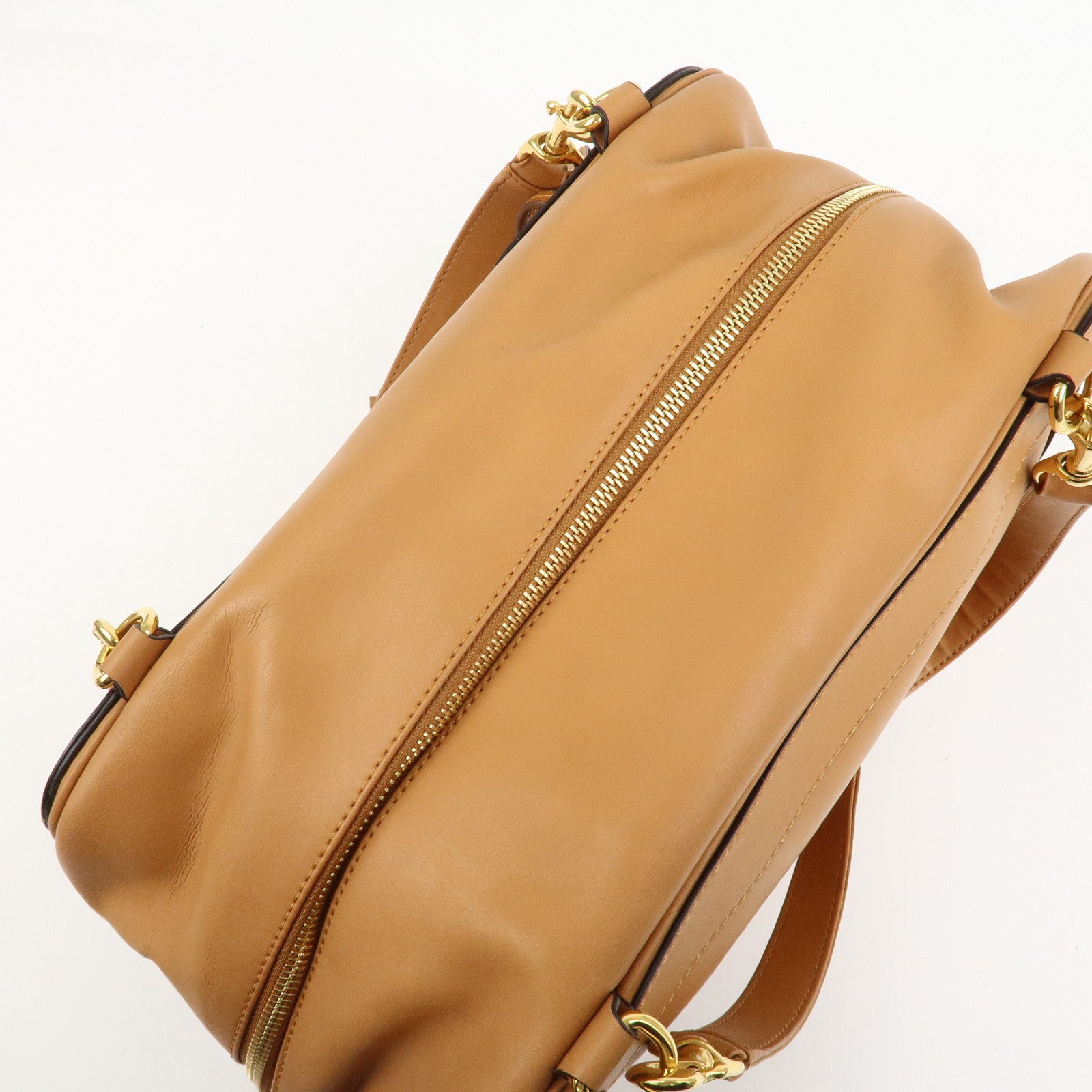 Chloe Eden Leather Shoulder Bag Hand Bag Tassel Brown