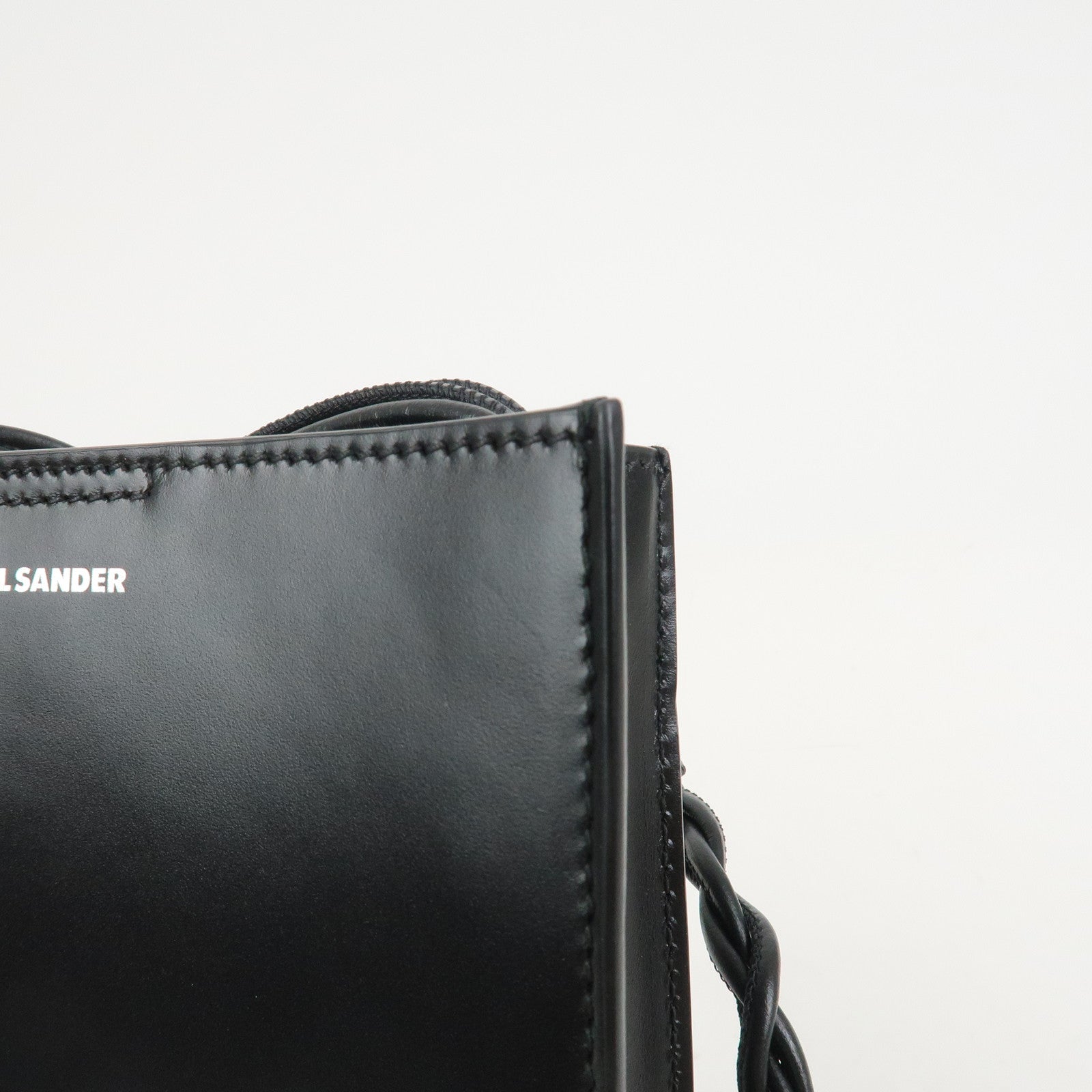 JIL SANDER Tangle Leather Small Shoulder Bag Crossbody Bag Black