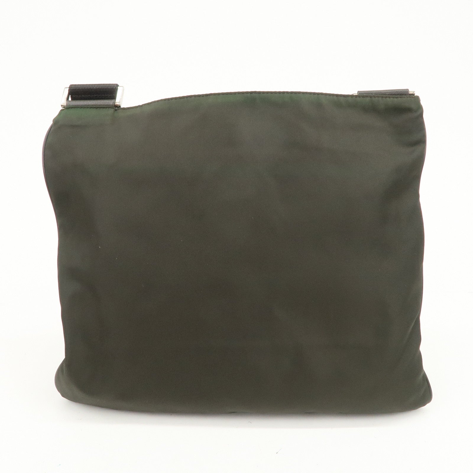 PRADA Triangle Logo Nylon Shoulder Bag Crossbody Bag Khaki VA0053