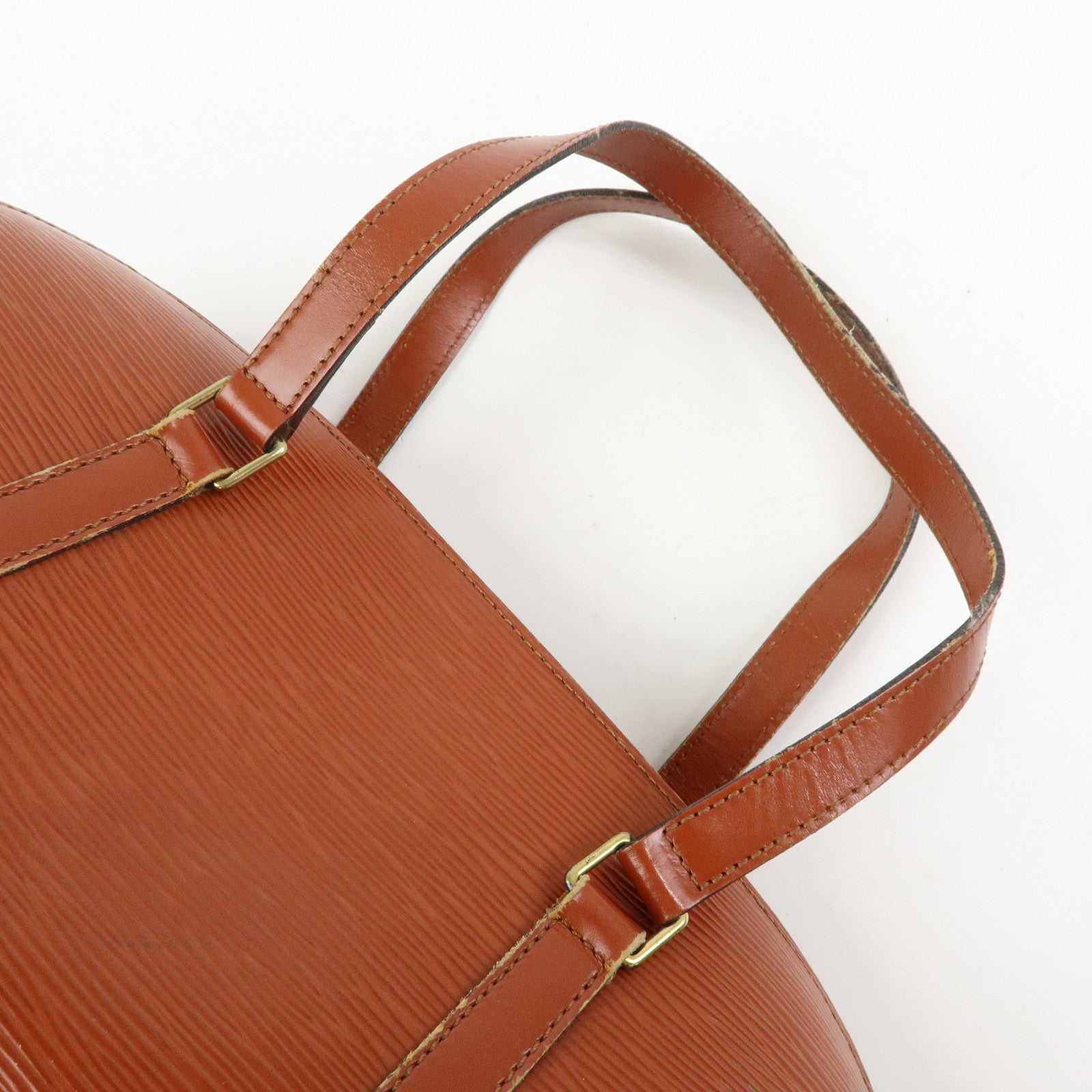 Louis Vuitton Epi Leather Soufflot Hand Bag Kenya Brown M52223