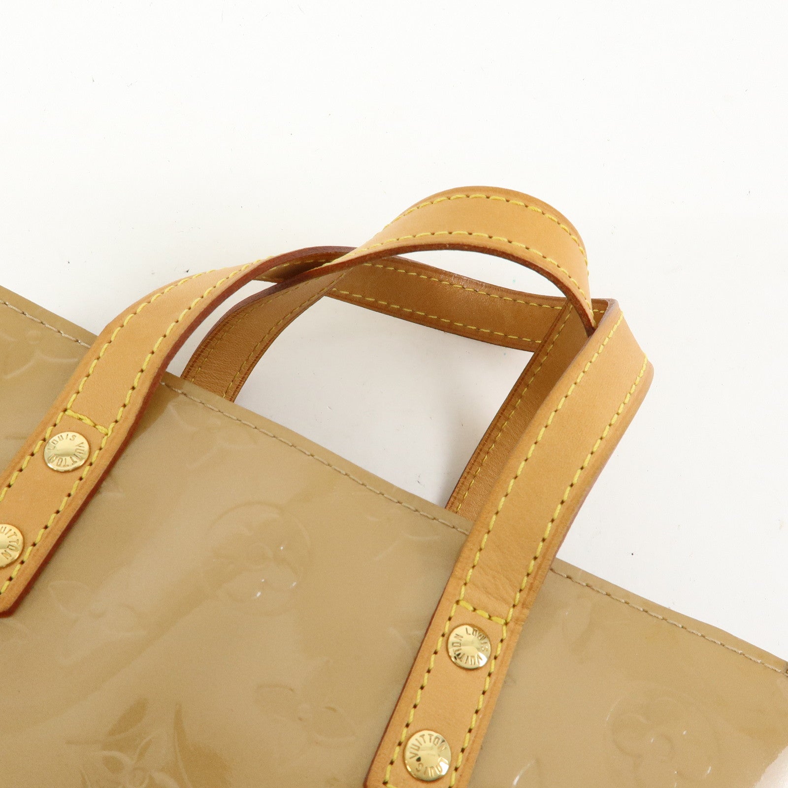 Louis Vuitton Monogram Vernis Reade PM Hand Bag Noisette M91334