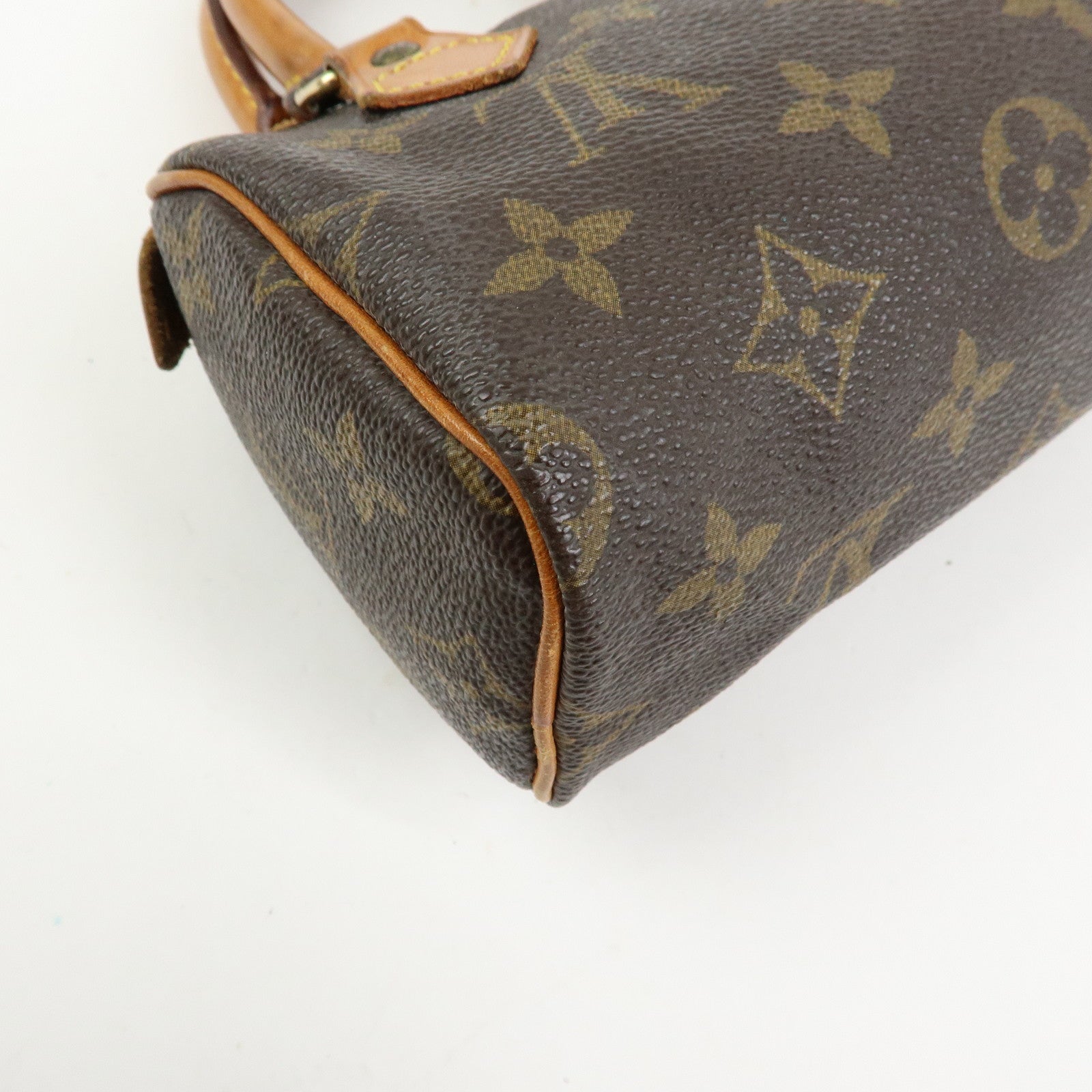 Louis Vuitton Monogram Mini Speedy Hand Bag & Strap Brown M41534