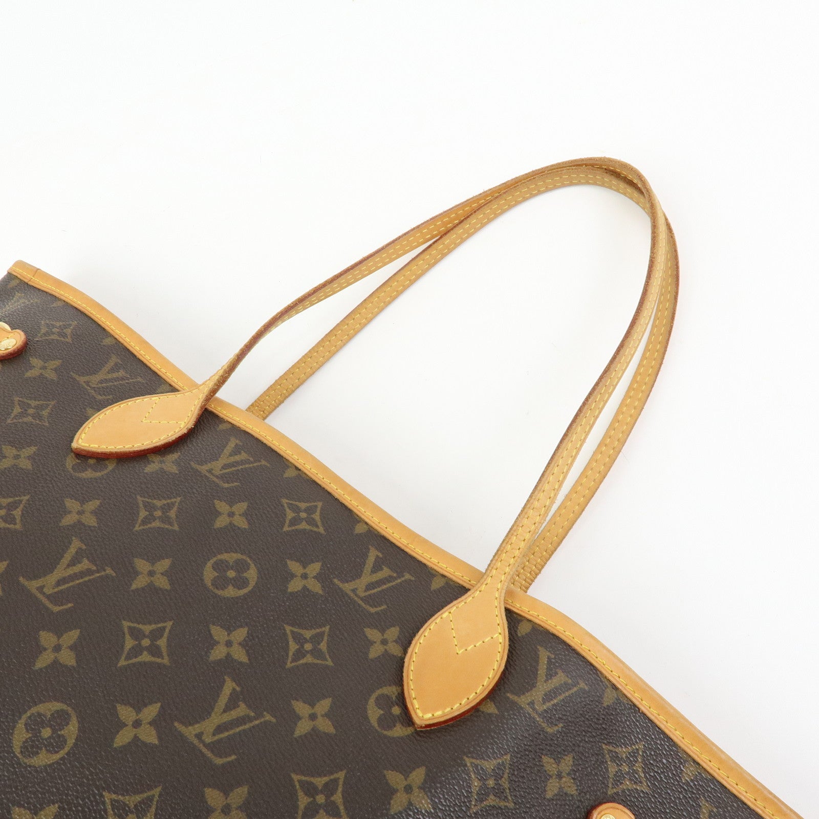 Louis Vuitton Monogram Neverfull MM Tote Shoulder Bag Brown M40156