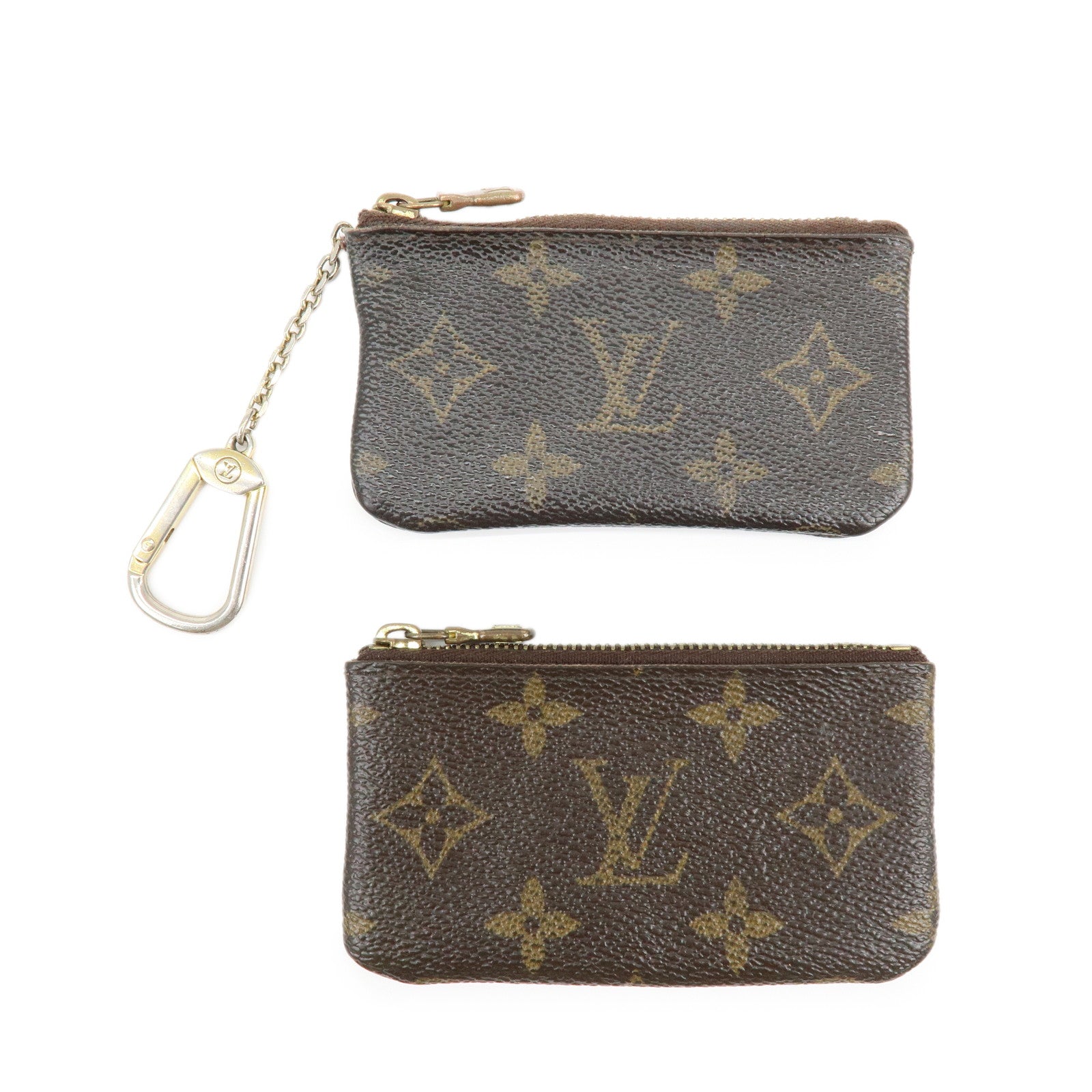 Louis Vuitton Monogram Set of 2 Pochette Cles Coin Cases M62650