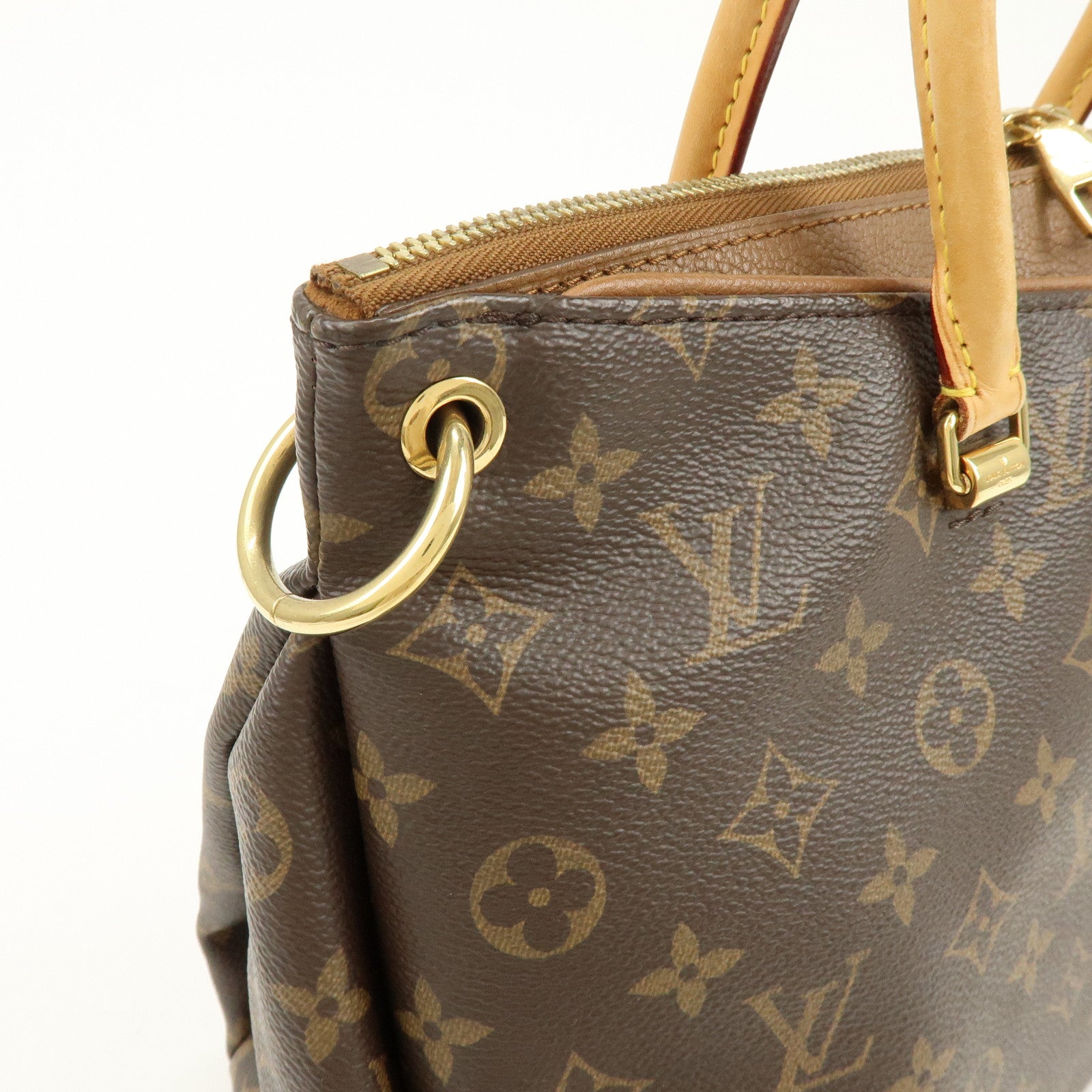 Louis Vuitton Monogram Pallas Hand Bag Shoulder Bag Avana M40907