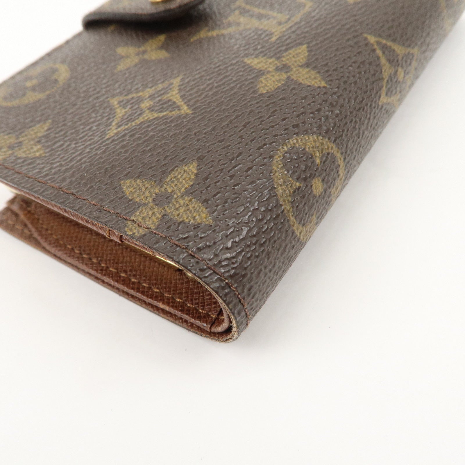 Louis Vuitton Monogram Porte Monnaie Viennois Wallet Brown M61663 Used