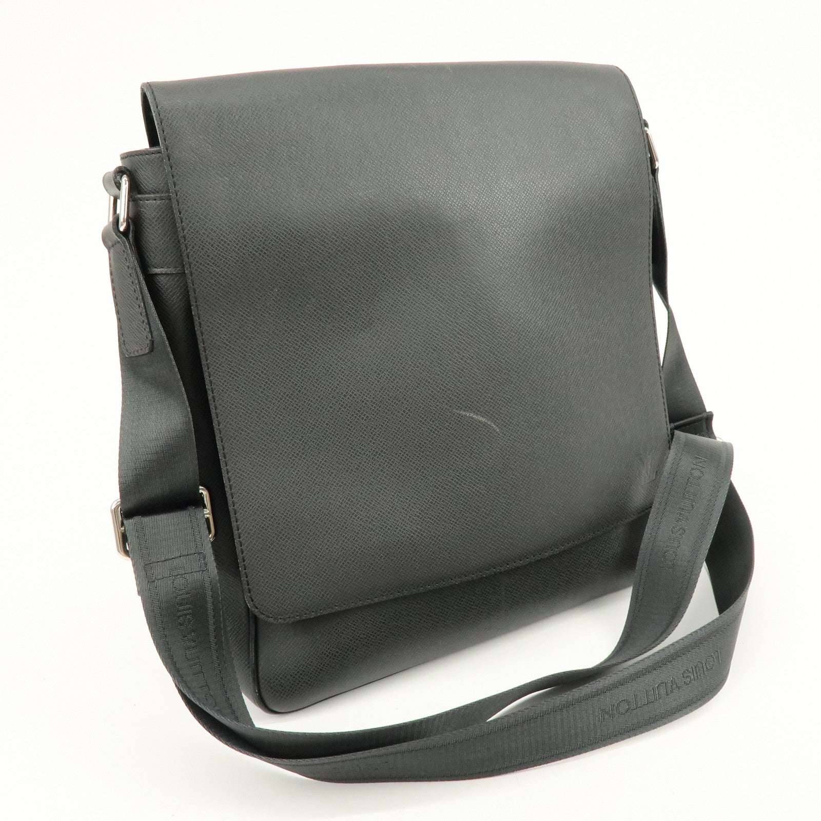 Louis Vuitton Taiga Leather Romain Shoulder Bag Ardoise M32852