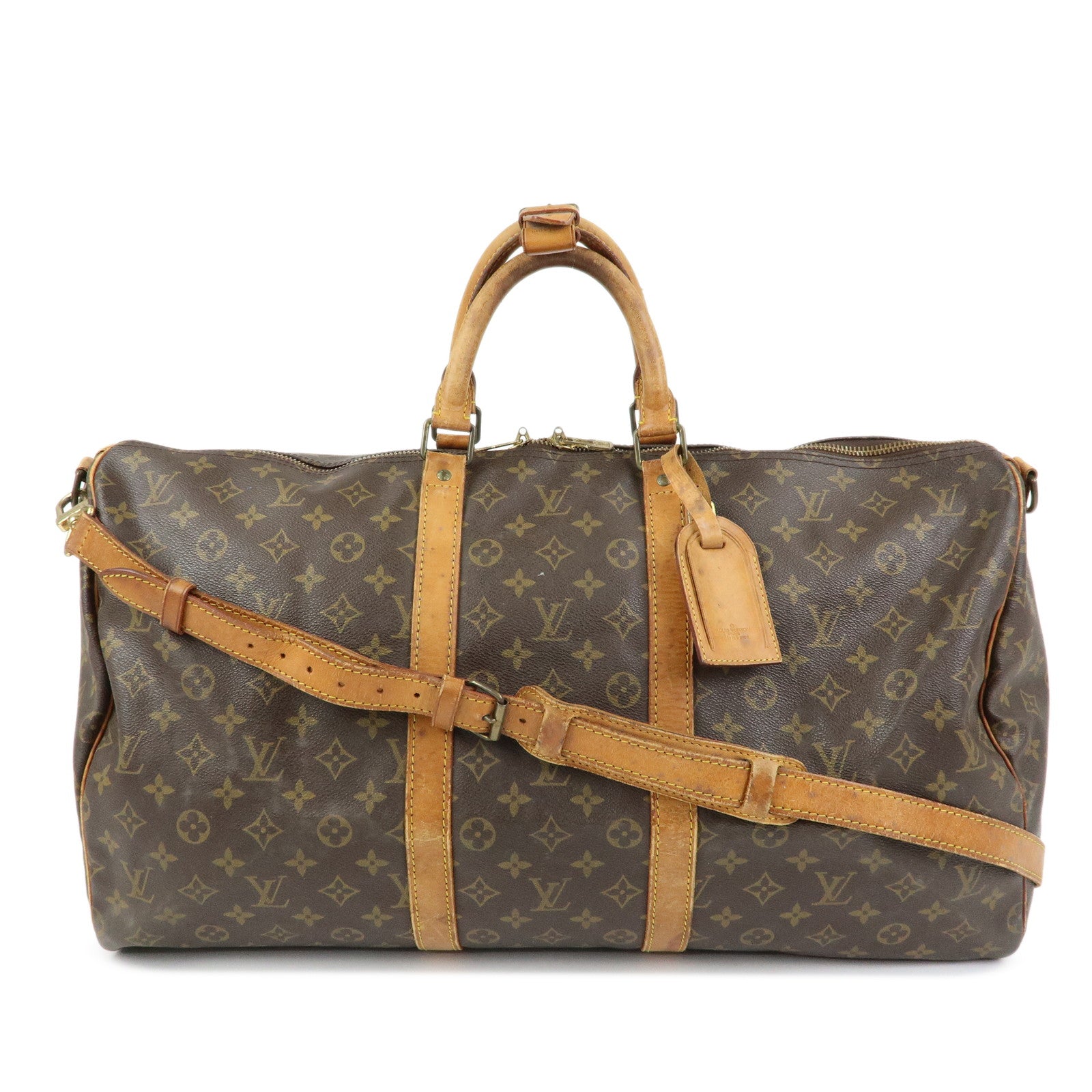 Louis Vuitton Monogram Keep All Bandouliere 55 Boston Bag M41414