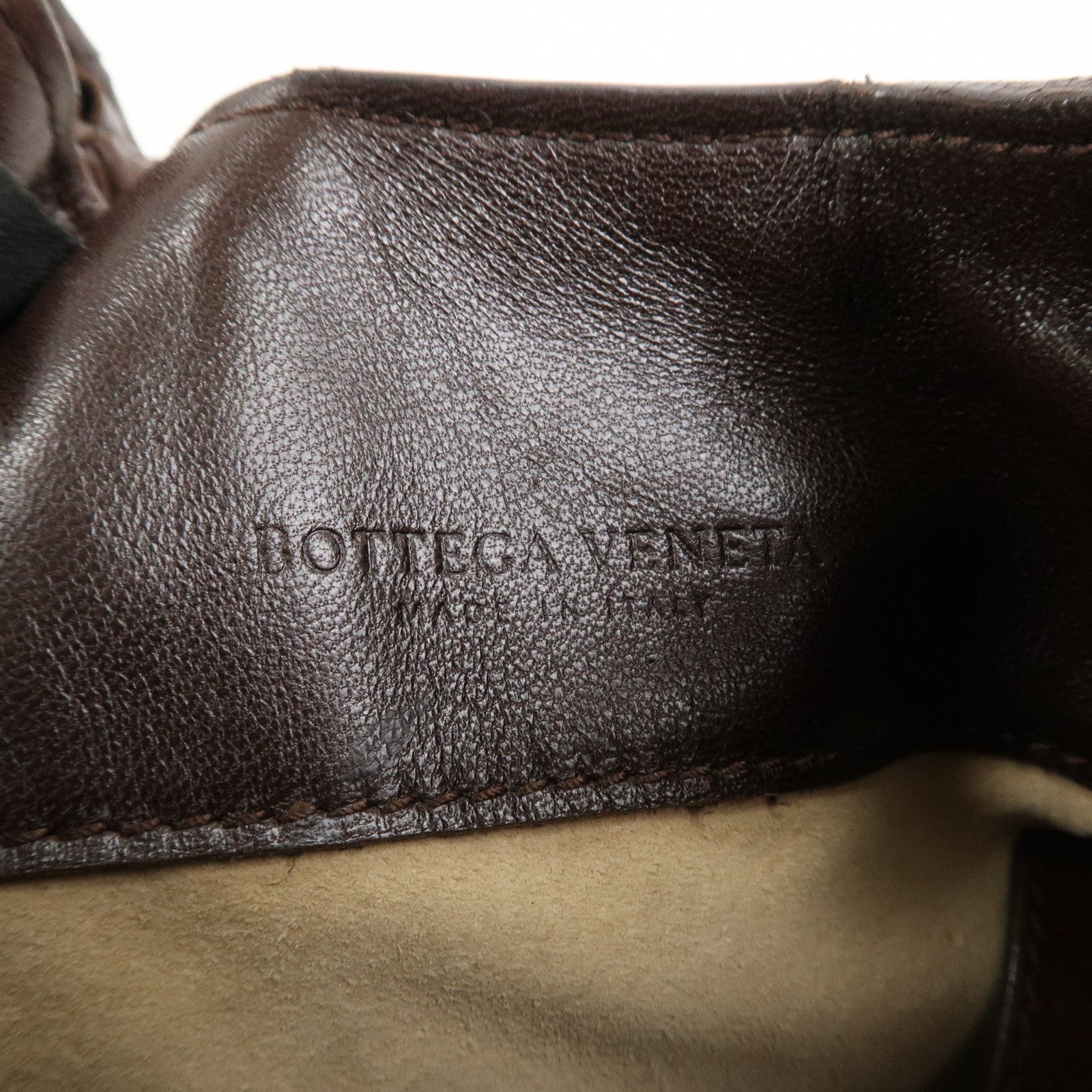 BOTTEGA VENETA Intrecciato Leather Hand Bag Brown