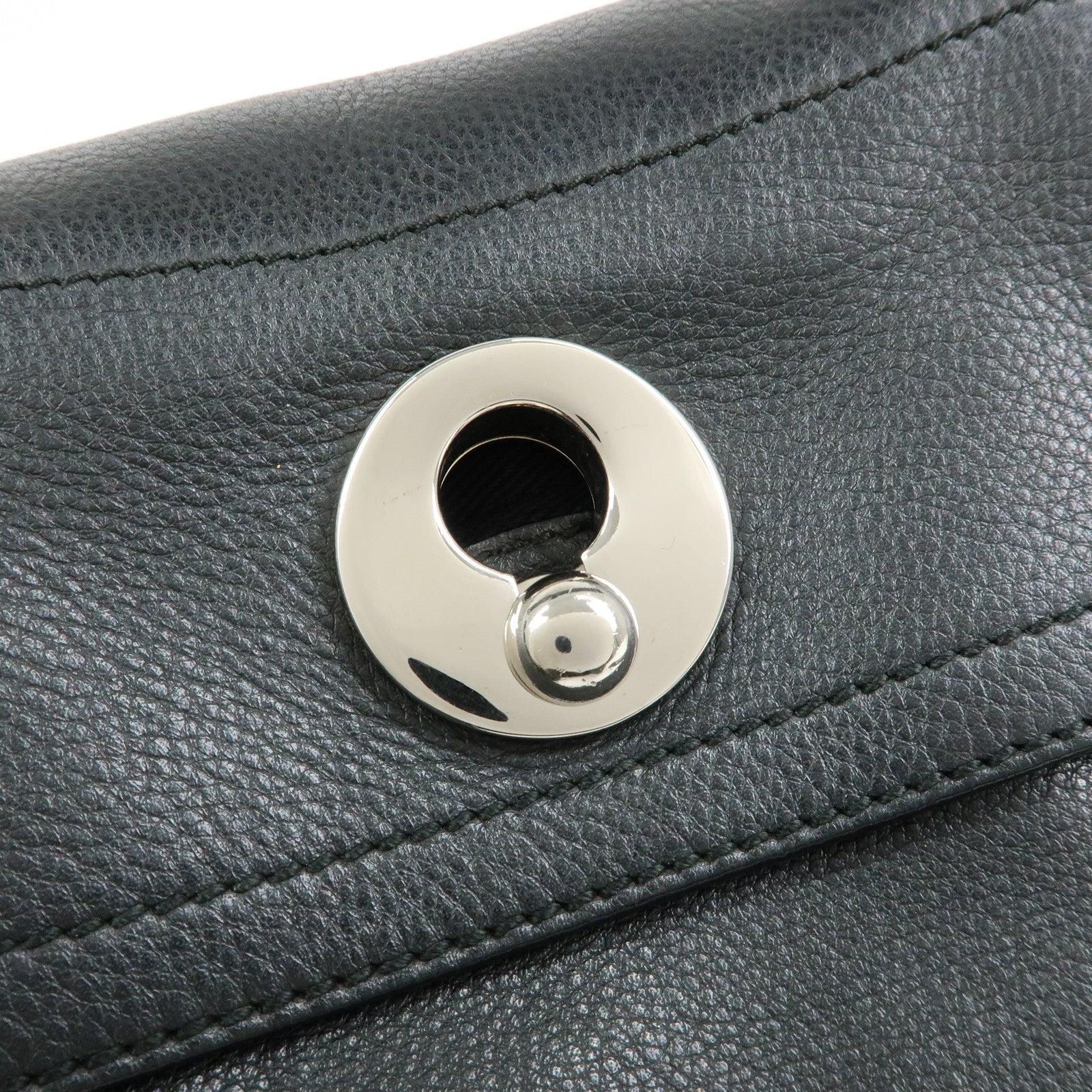 SAINT LAURENT PARIS Muse Two Leather Canvas 2WAY Bag Black 527411