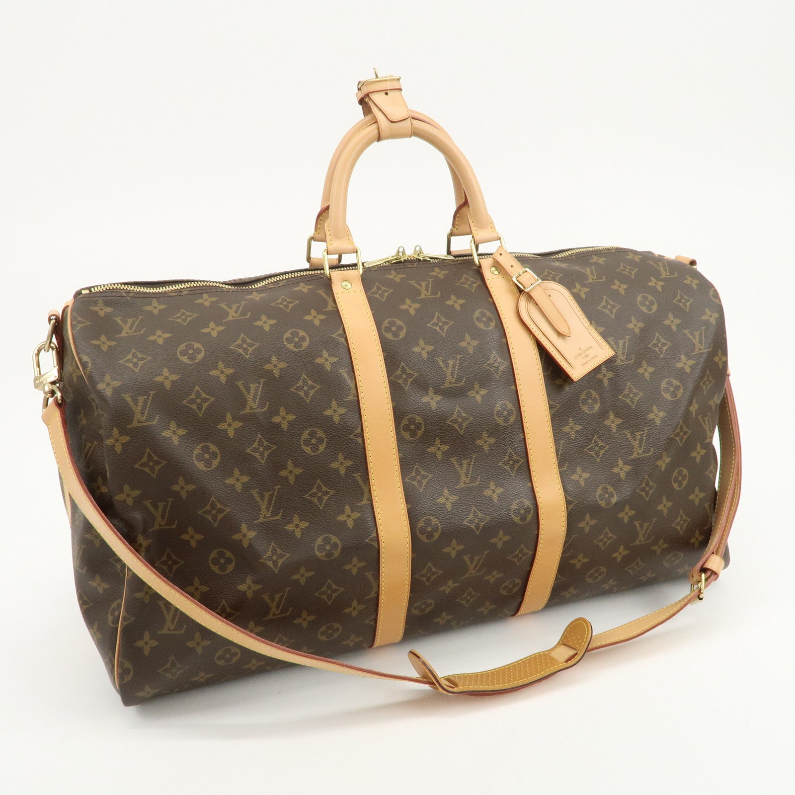 Louis Vuitton Monogram Keep All Bandouliere 55 Boston Bag M41414