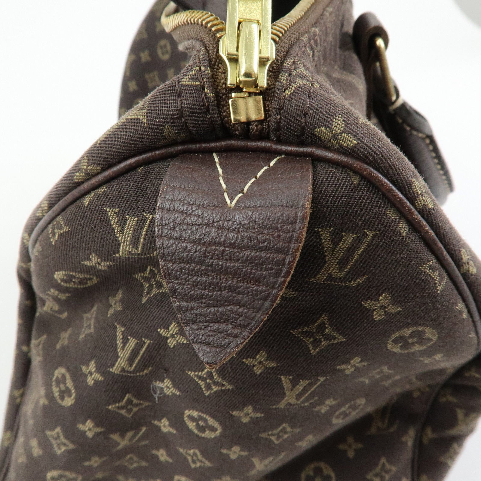Louis Vuitton Monogram Mini Lin Speedy 30 Boston Bag Ebene M95224