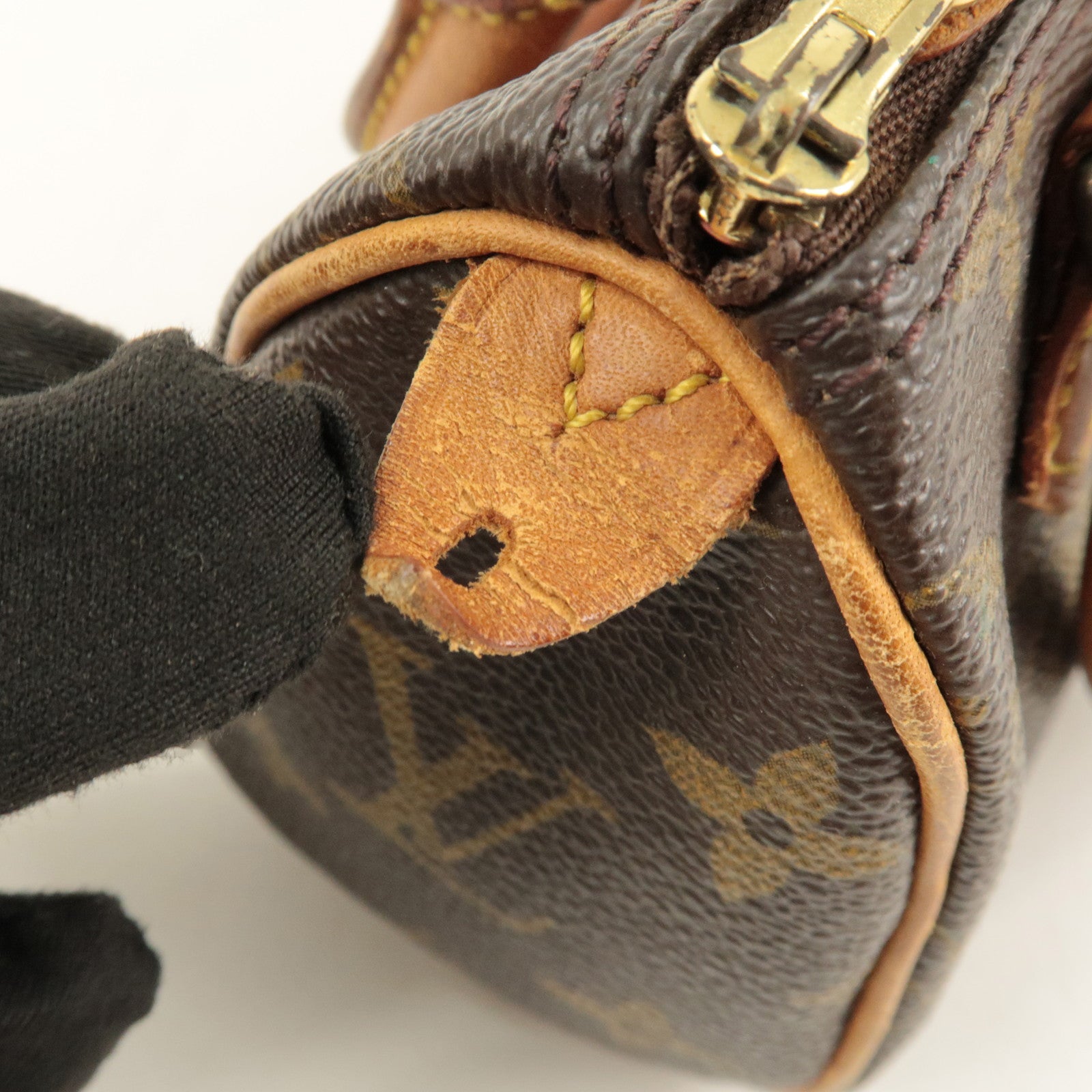 Louis Vuitton Monogram Mini Speedy Hand Bag Brown M41534 Used