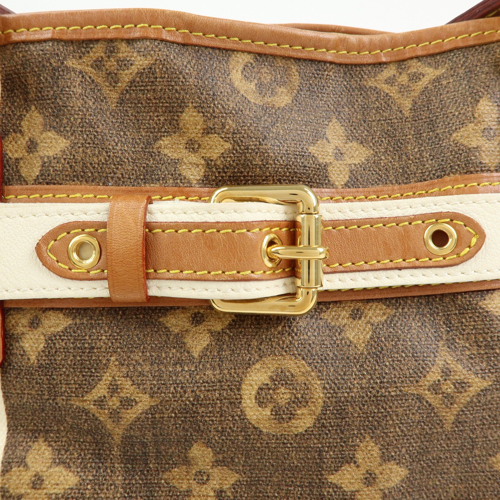 Louis Vuitton Monogram Tisse Sac Rayures PM Tote Hand Bag M56386