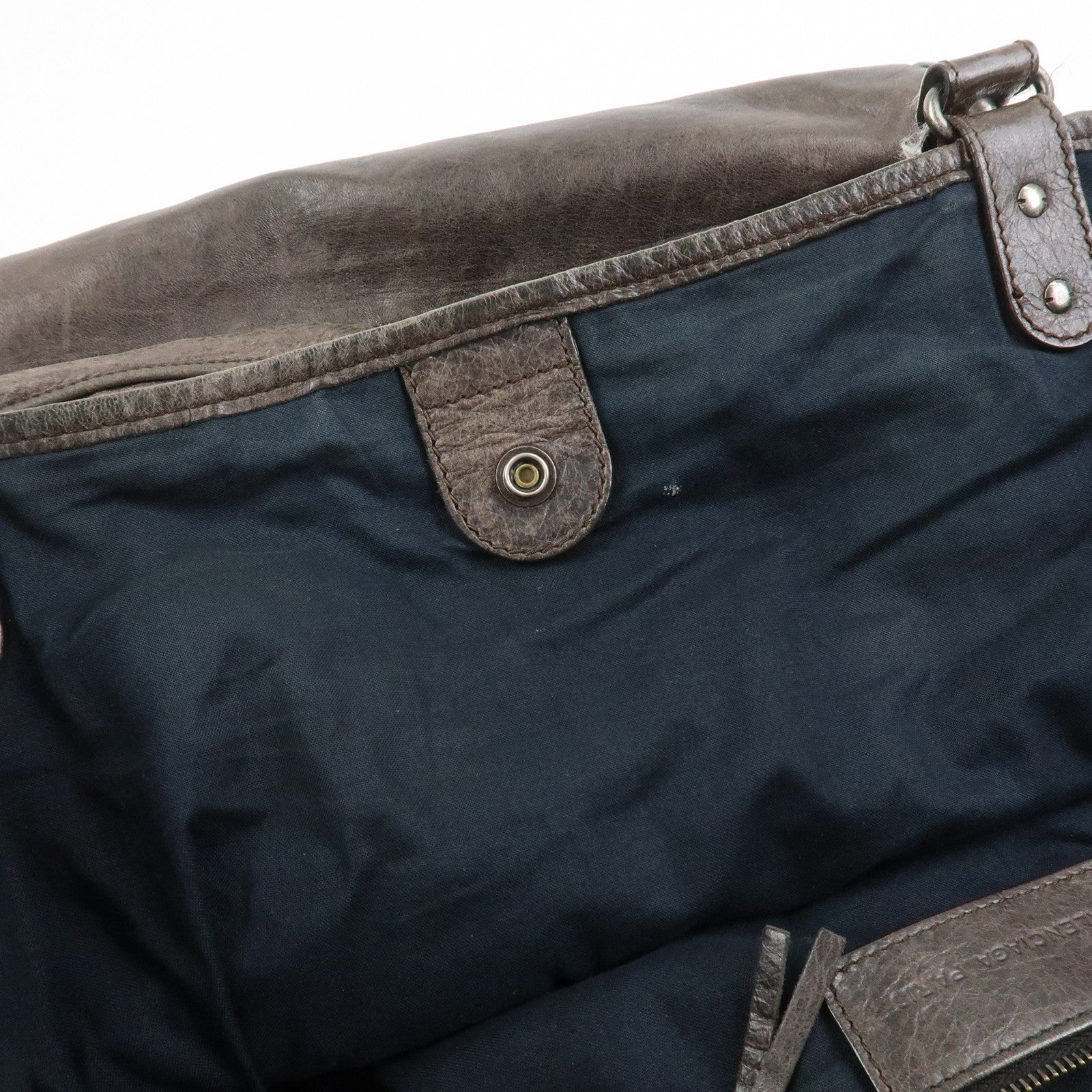 BALENCIAGA Rivacity Paper Bag Leather Tote Bag Brown 236084