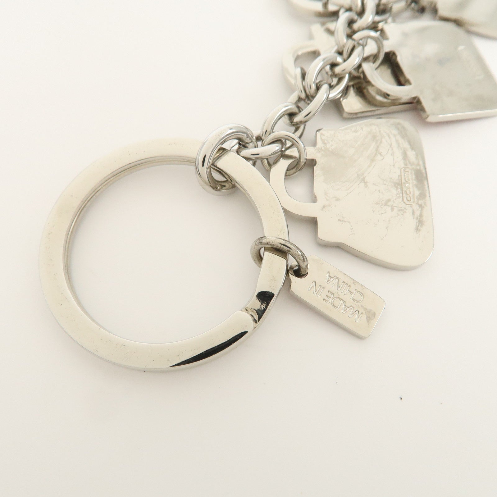 COACH Set Of 3 Key Charm Signature Silver Multicolor Star