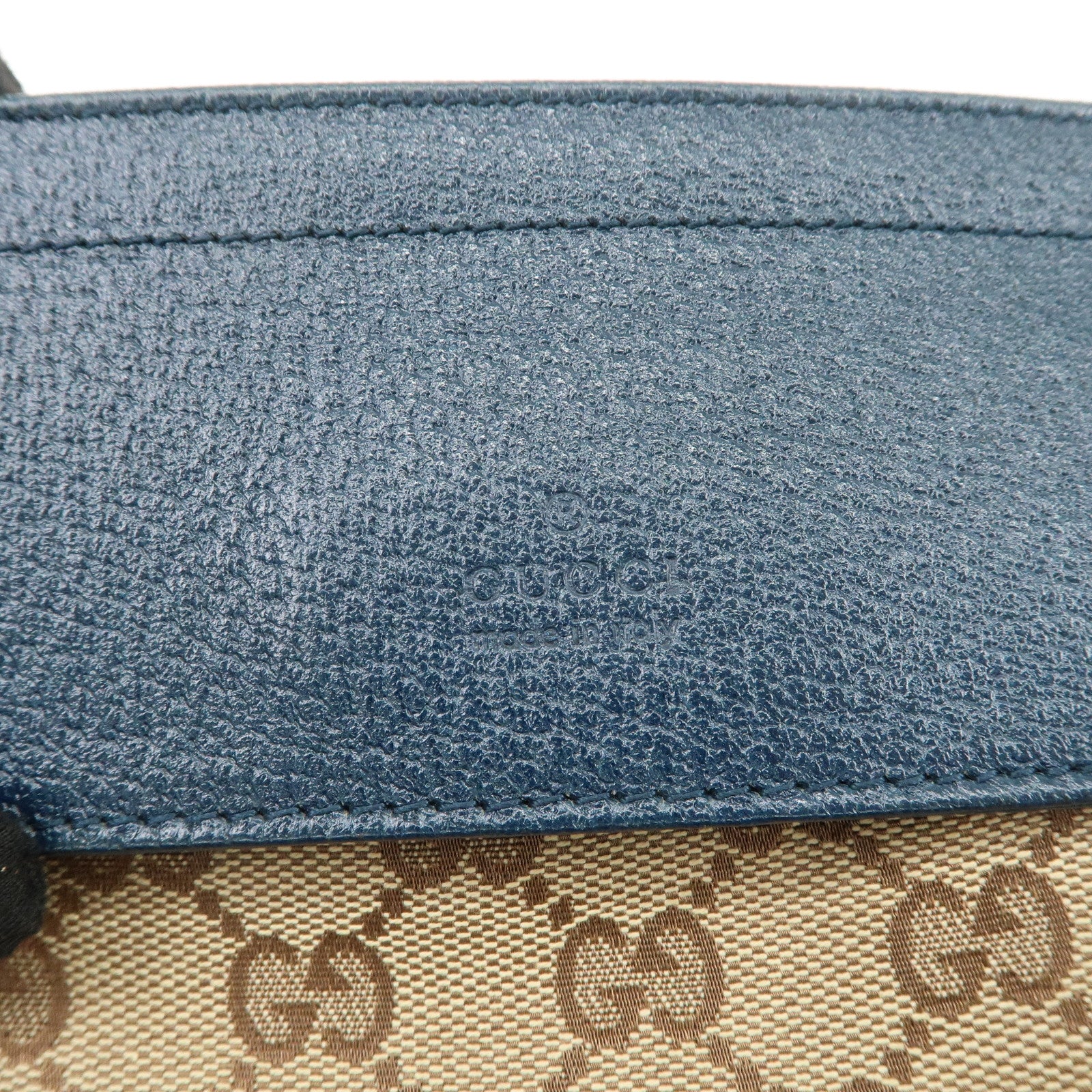 GUCCI Sherry GG Canvas Leather Waist Bag Crossbody Bag Brown 28566