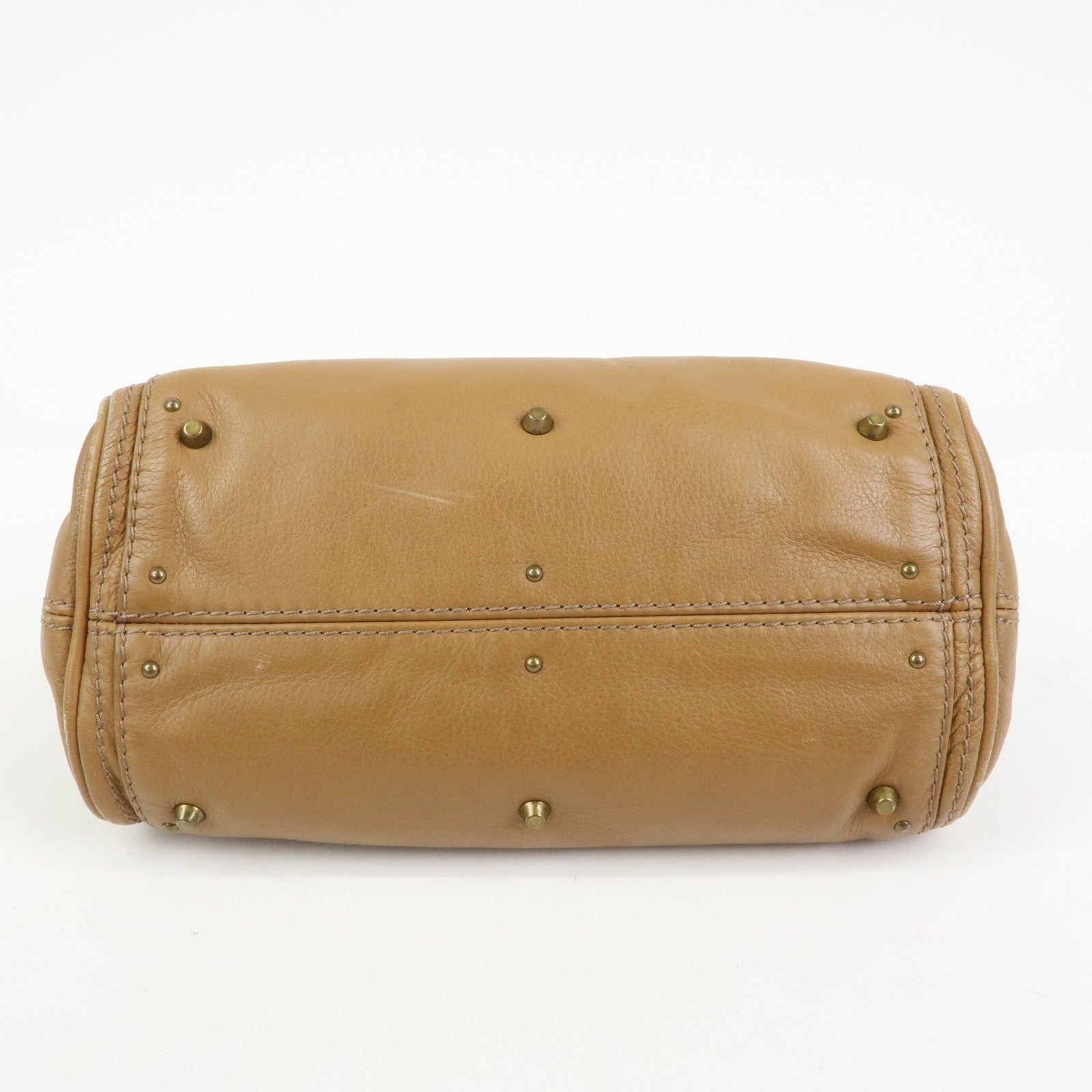 Chloe Paddington Leather Mini Hand Bag Boston Bag Brown