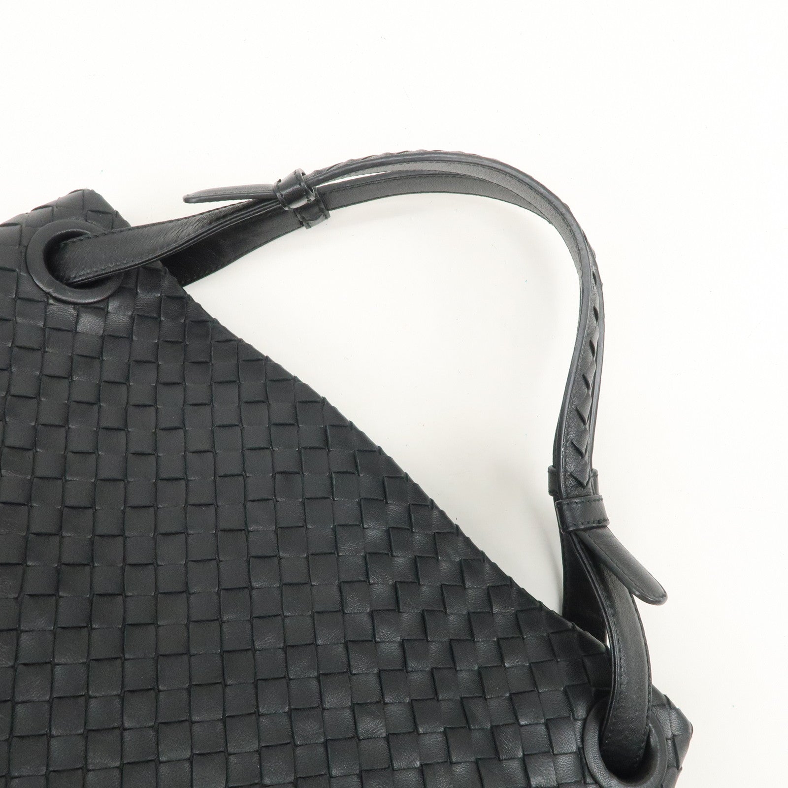 BOTTEGA VENETA Intrecciato Leather Tote Bag Hand Bag Black
