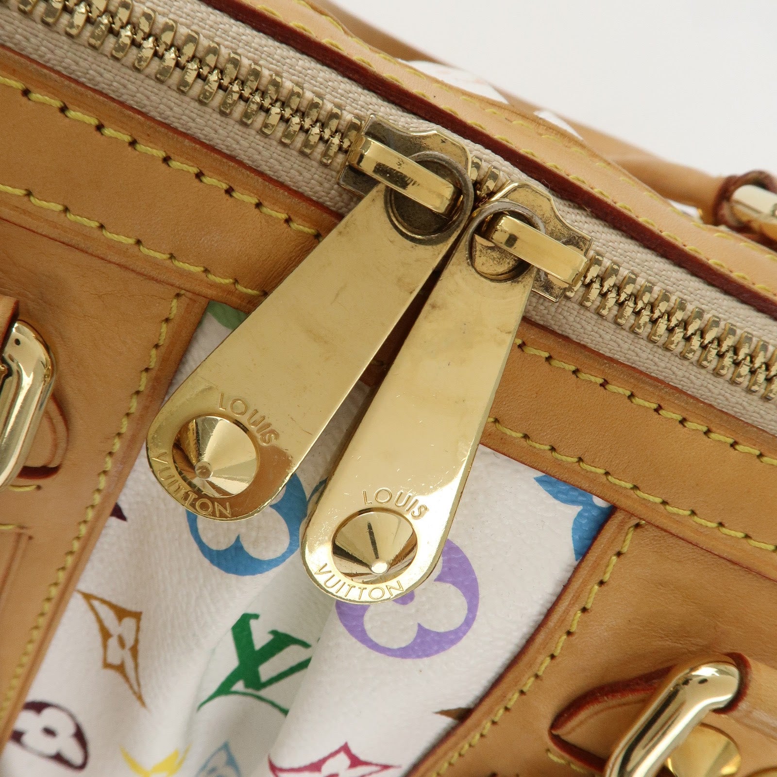 Louis Vuitton Monogram Multicolor Courtney MM 2Way Bag Blanc M45641 Used