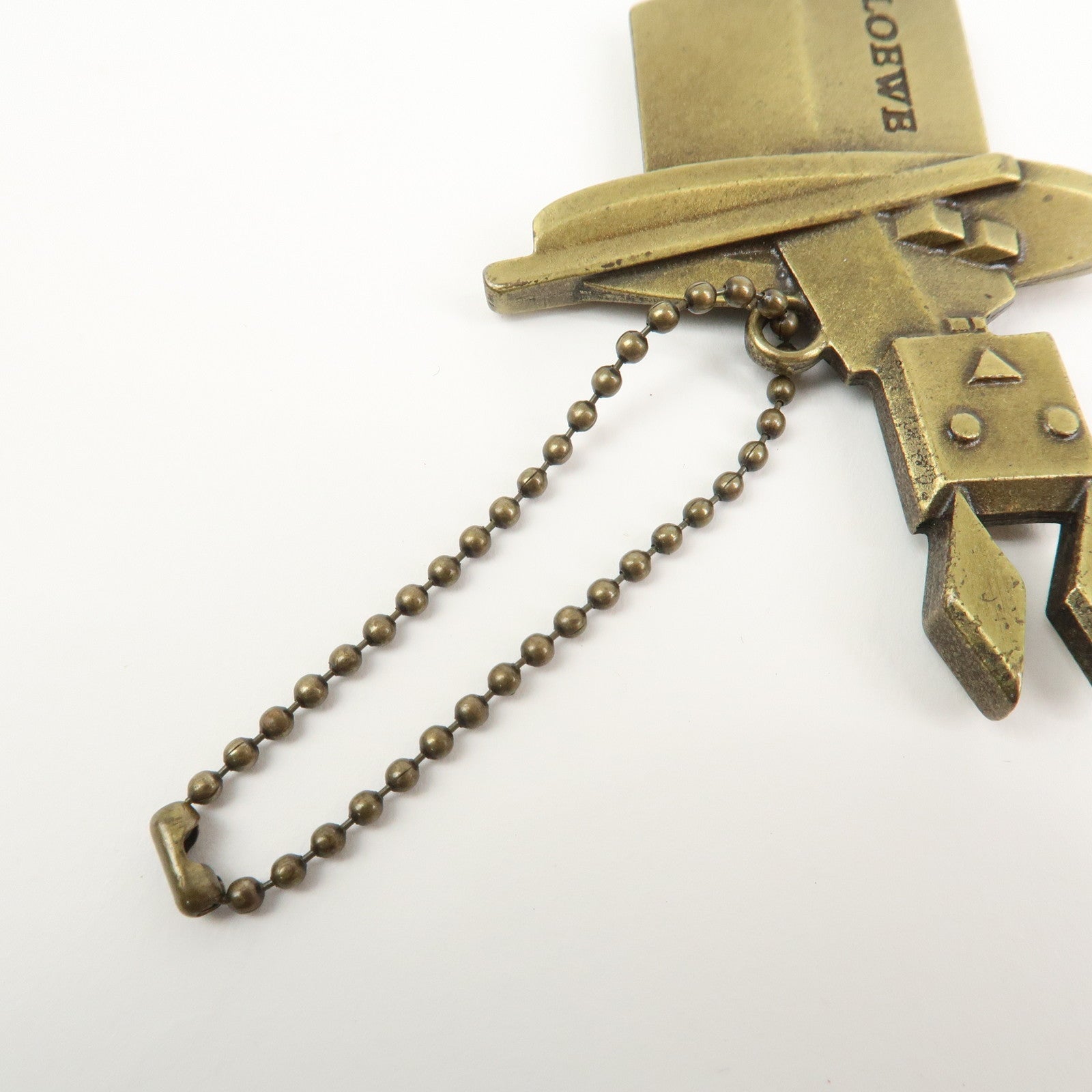 LOEWE Rabbit Motif Logo Metal Bag Charm Key Chain Gold