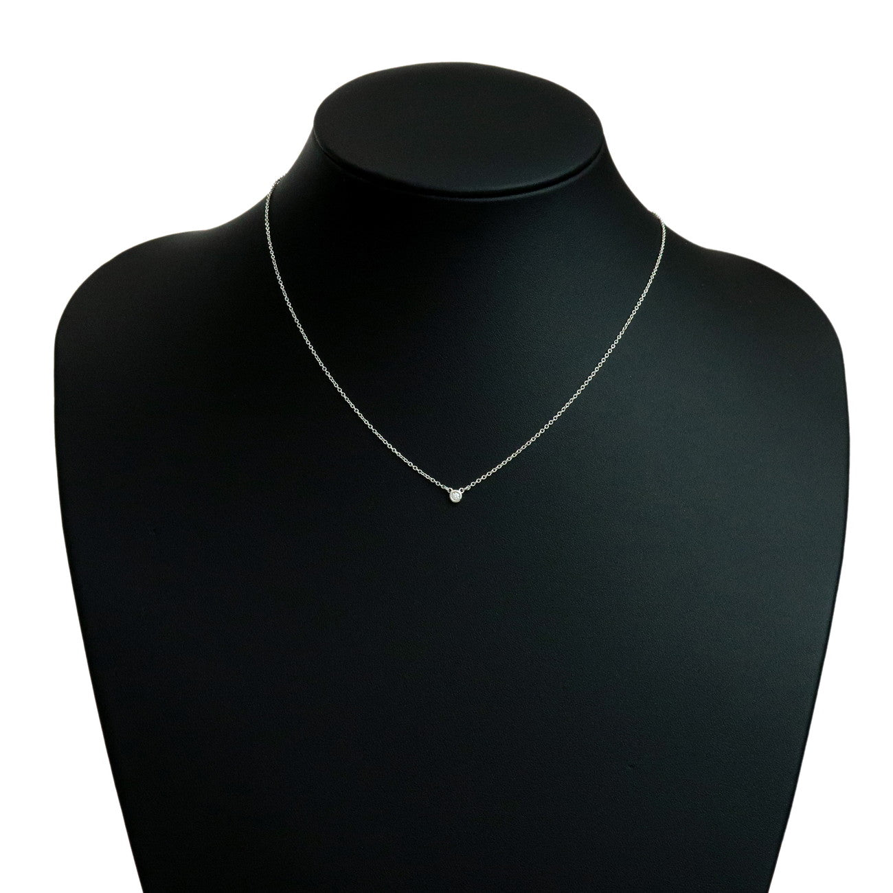 Tiffany & Co By the Yard 1P Diamond Necklace 0.05ct SV925