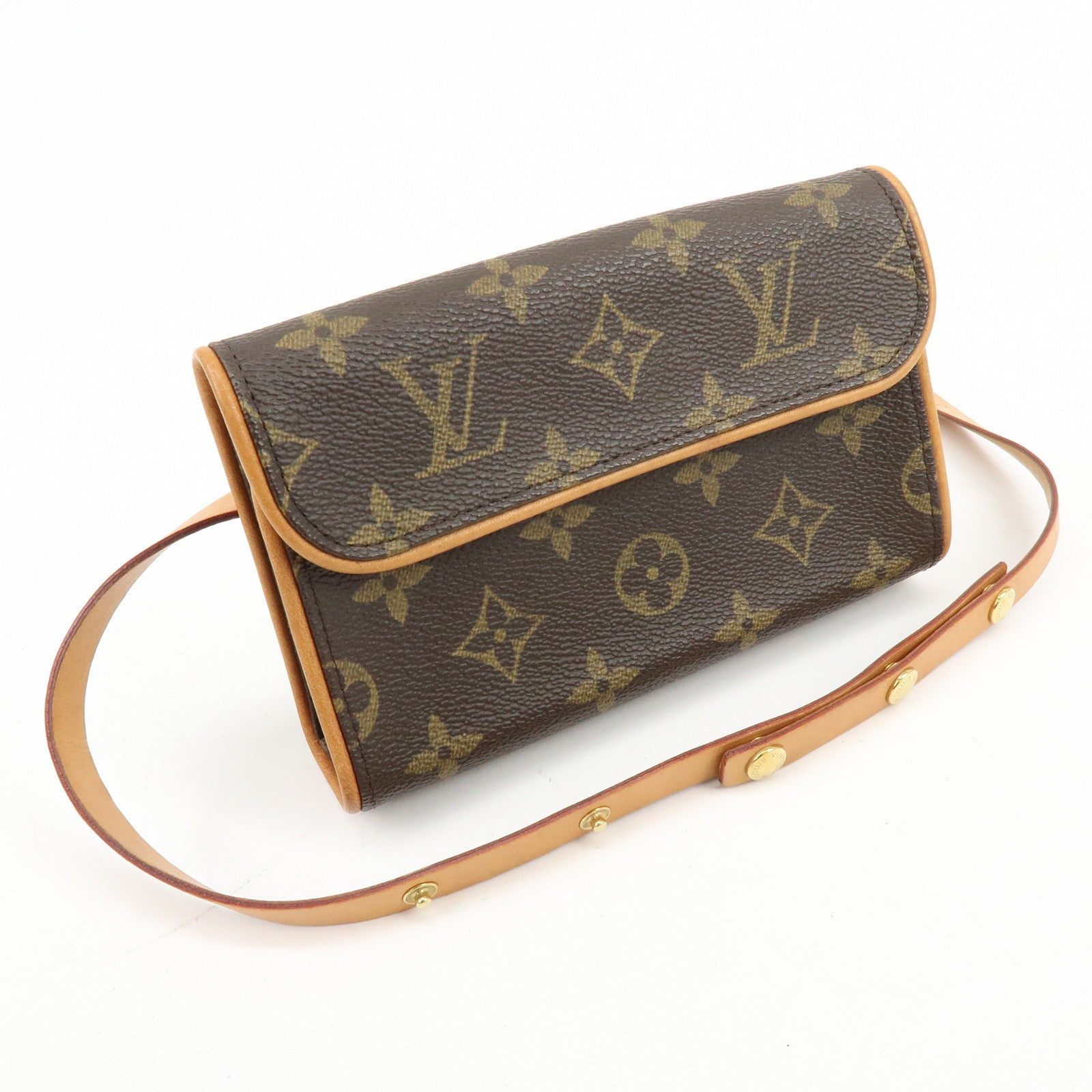 Louis Vuitton Monogram Pochette Florentine Waist Bag Belt XS M51855