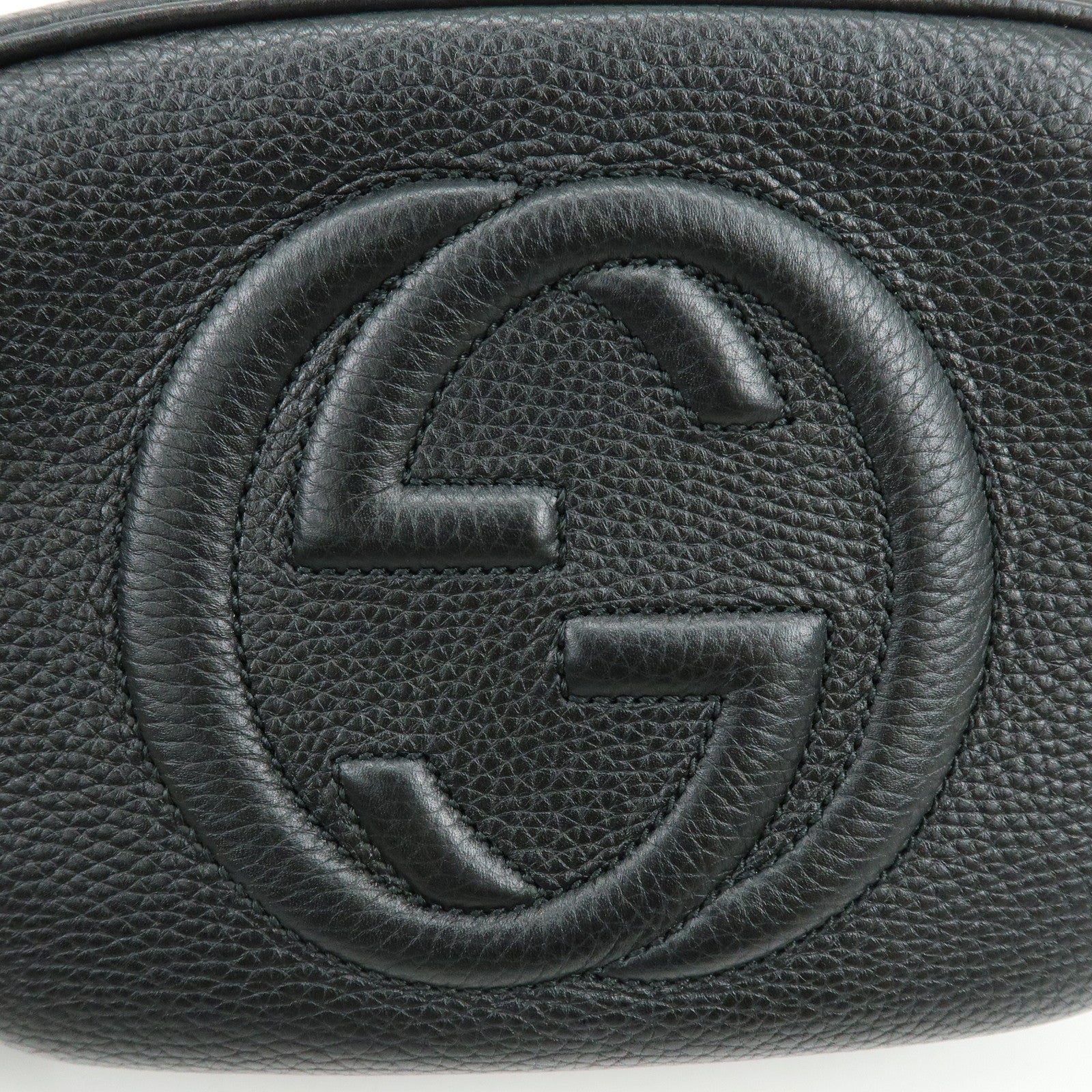 GUCCI SOHO Leather Shoulder Bag Crossbody Bag Black 308364