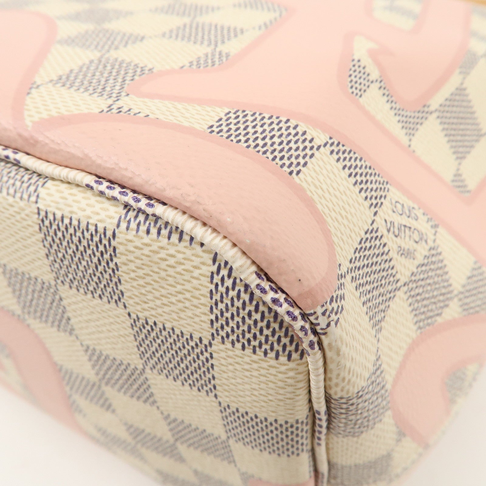 Louis Vuitton Damier Azur Tahiti Neverfull MM Bag & Pouch N41050