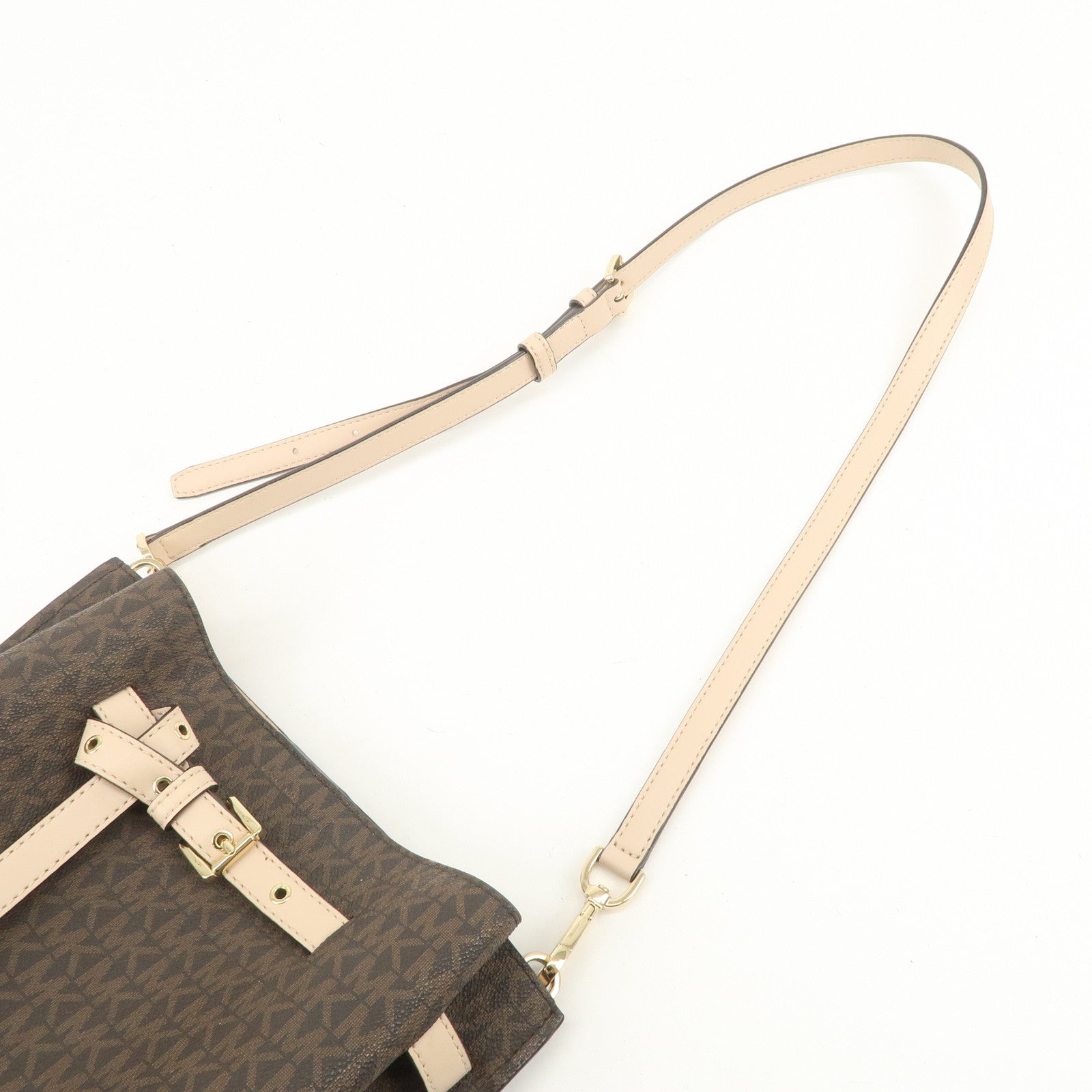 MICHAEL KORS PVC Leather Shoulder Bag Crossbody Bag Brown