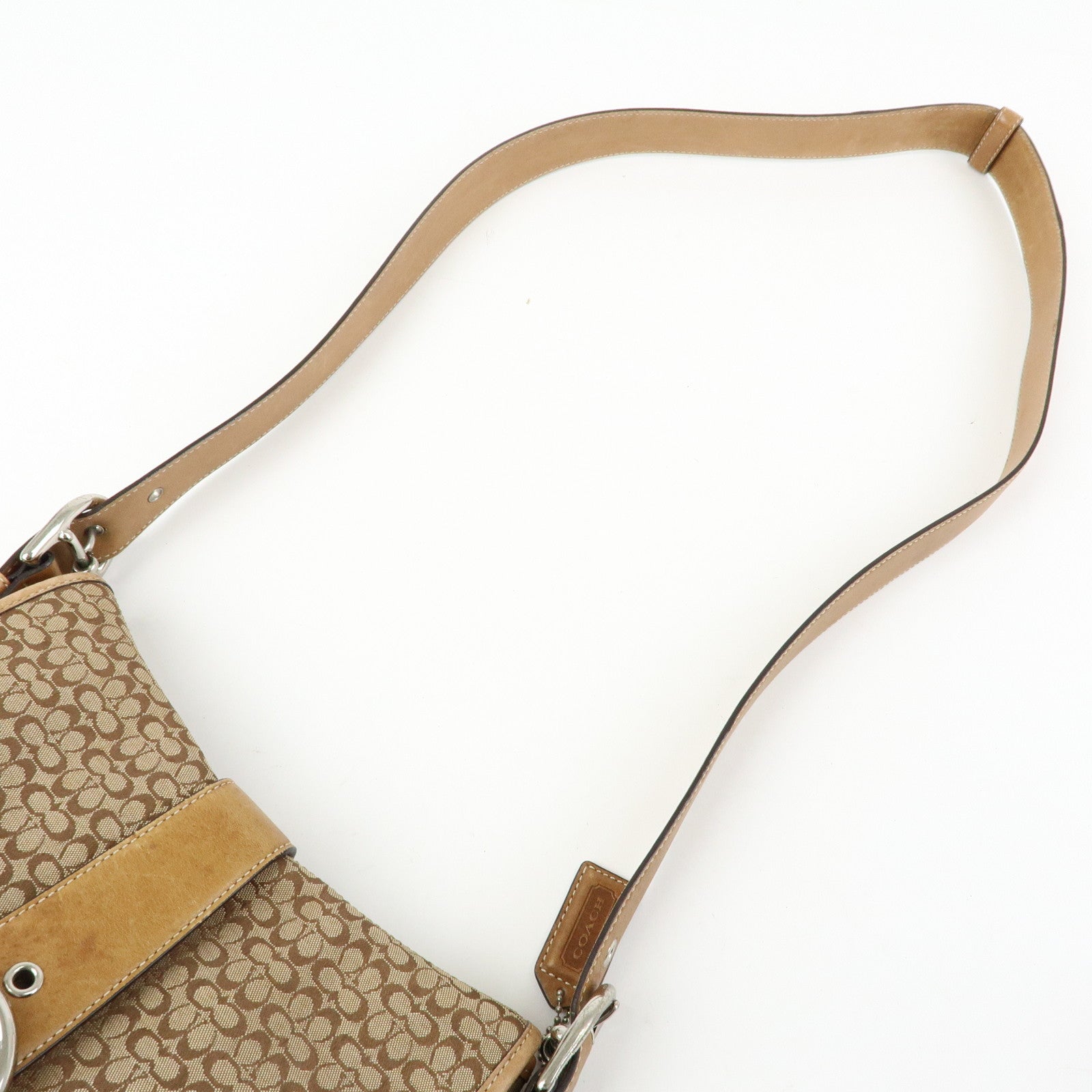COACH Set of 3 Canvas Leather Shoulder Bag Hand Bag 2Way Bag