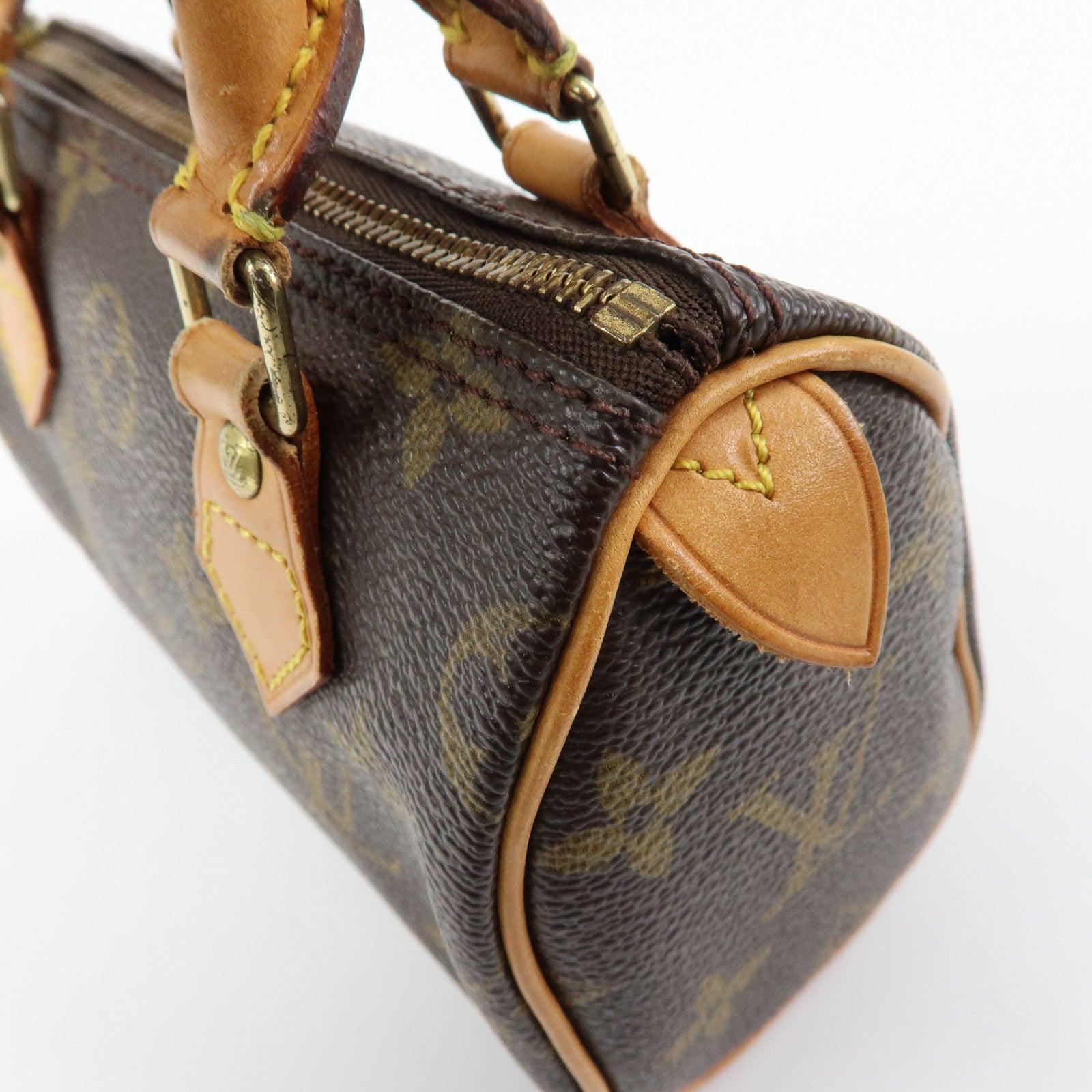 Louis Vuitton Monogram Mini Speedy Hand Shoulder Bag Brown M41534