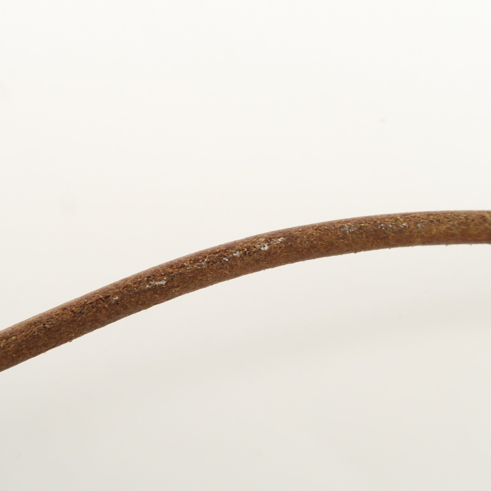 HERMES Jumbo Leather Metal Choker Bracelet Brown