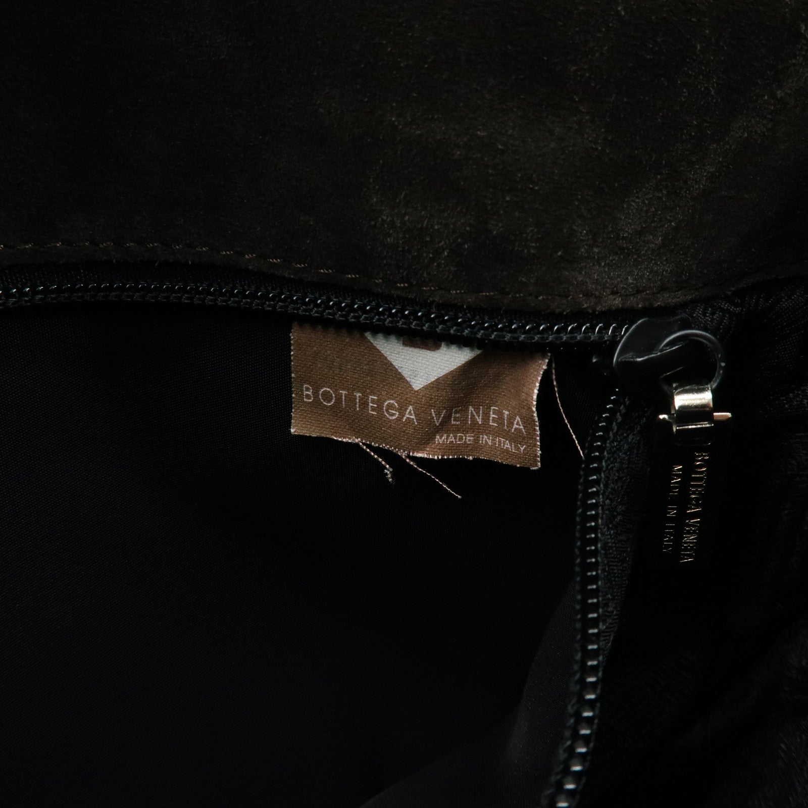 BOTTEGA VENETA Suede Shoulder Bag Tote Bag Dark Brown
