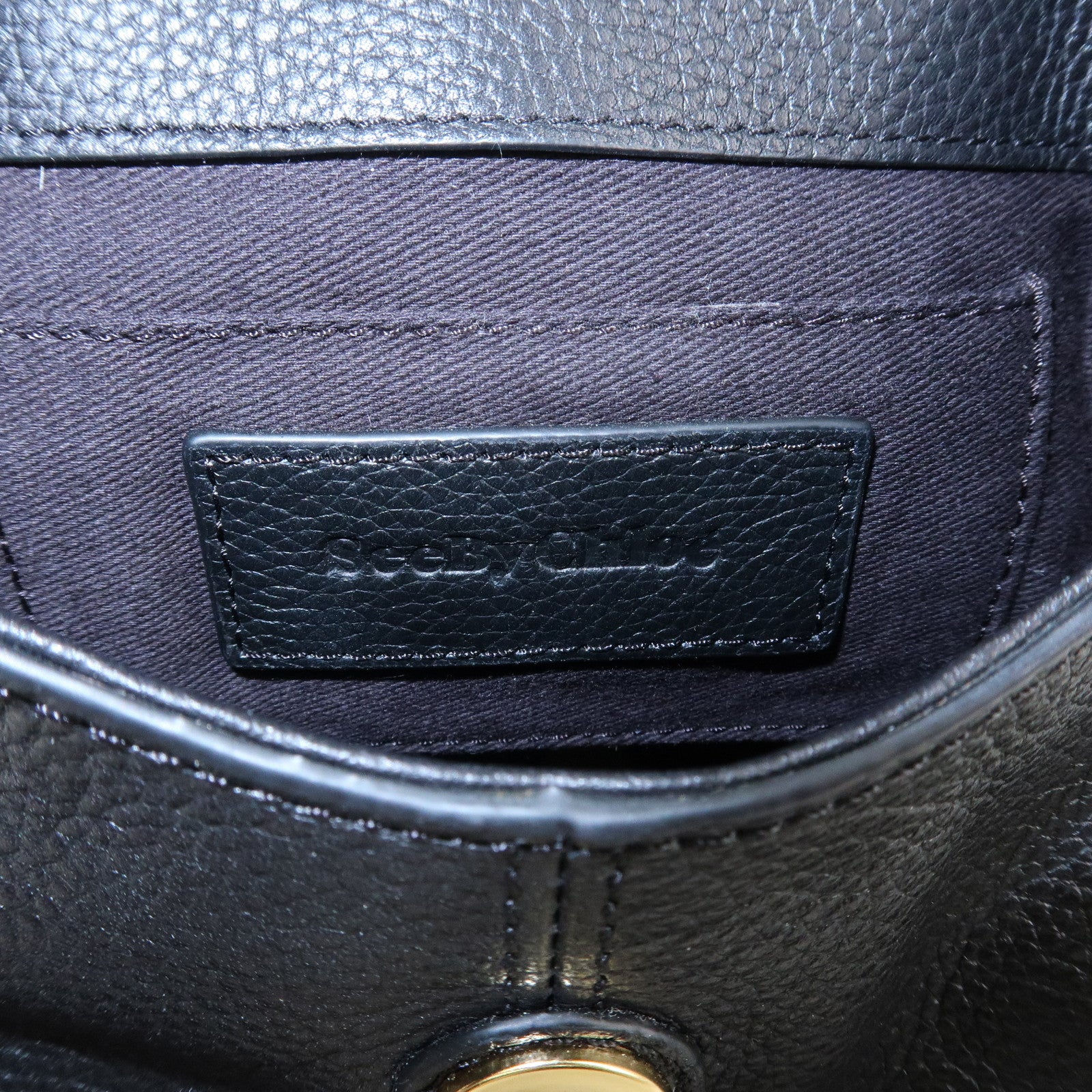 Chloe See by Chloe Olga Logo Leather 2Way Bag Backpack Hand Bag