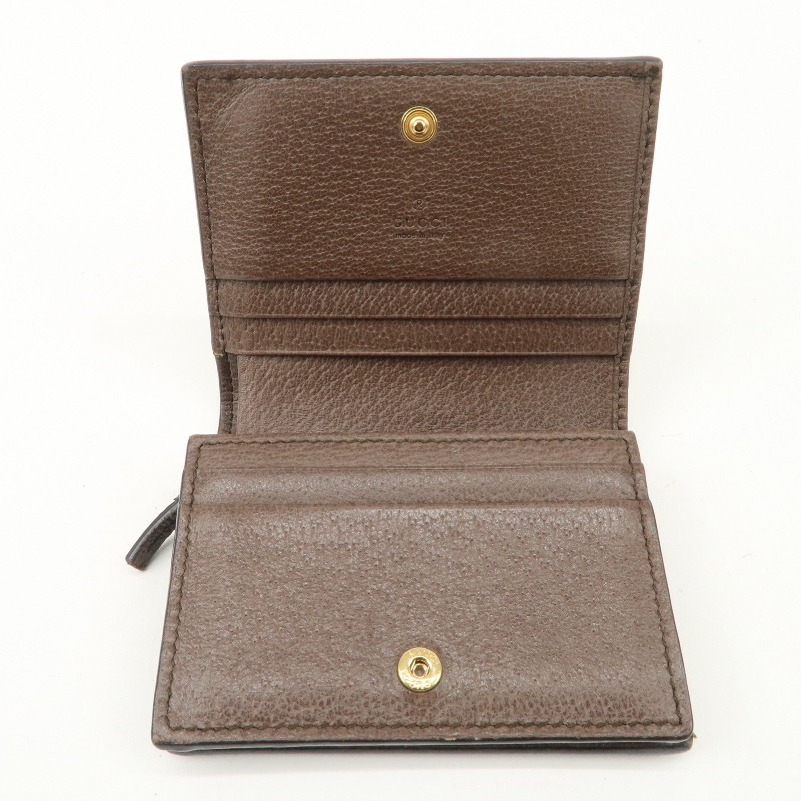 GUCCI Ophidia GG Supreme Leather Bi-Fold Wallet Beige 523155