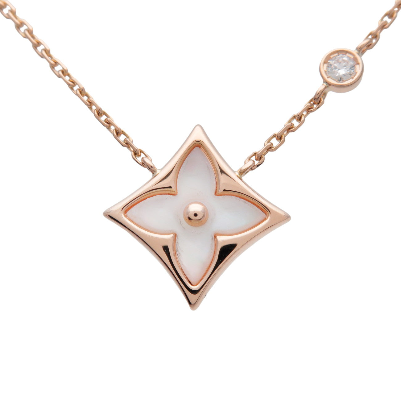Louis Vuitton Pendant Color BlossomBB 1PDiamond Necklace K18 Q93892