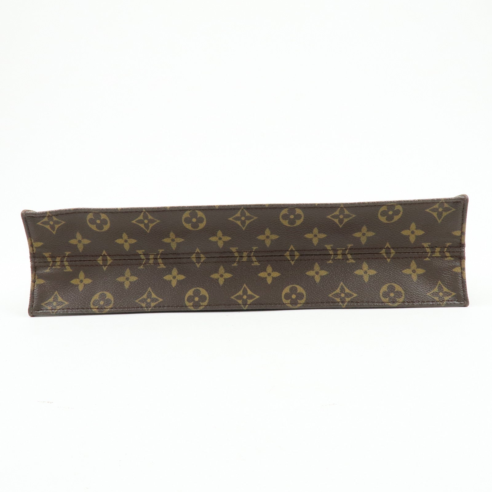 Louis Vuitton Monogram Sac Plat Tote Bag Hand Bag Brown M51140