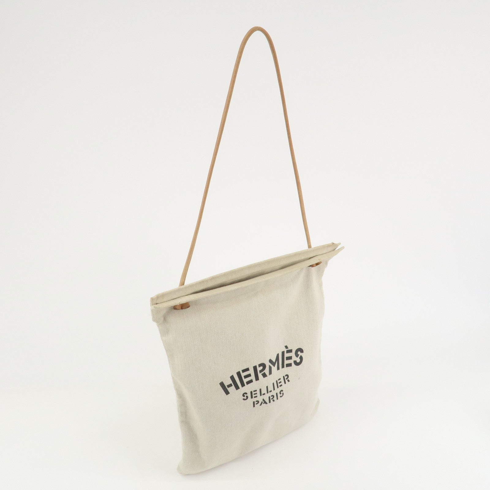 HERMES Aline GM Canvas Shoulder Bag Hand bag Natural