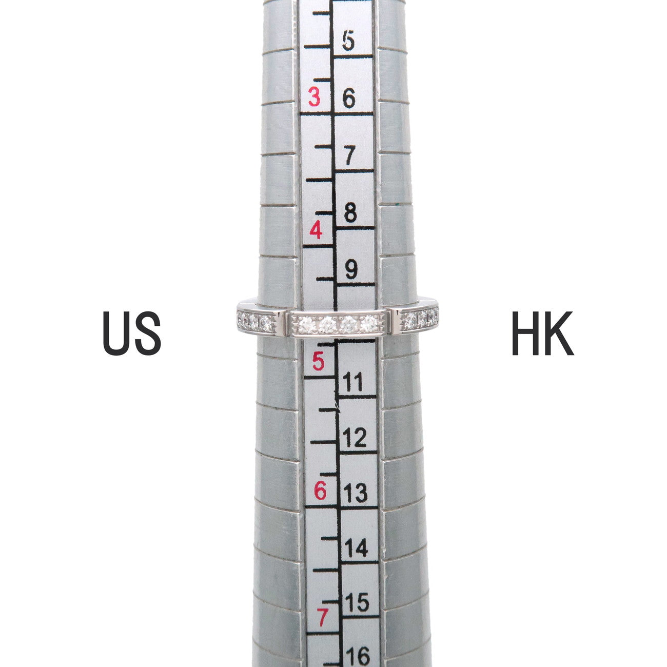 Cartier Maillon Panthere Half Diamond Ring K18 750WG #48 US4.5 EU48