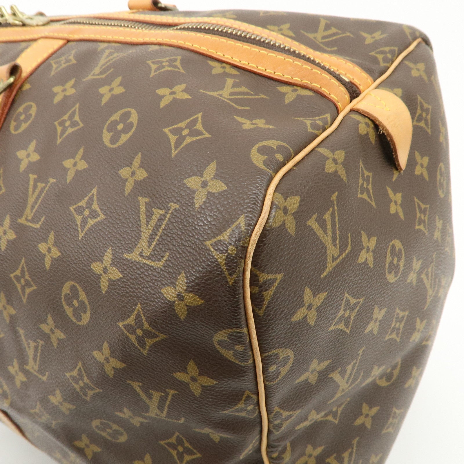 Louis Vuitton Monogram Sac Souple 55 Boston Bag Brown M41622