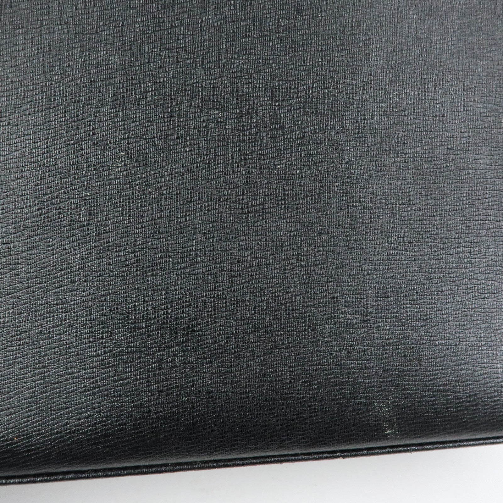BURBERRY Leather Nova Plaid Hand Bag Tote Bag Black