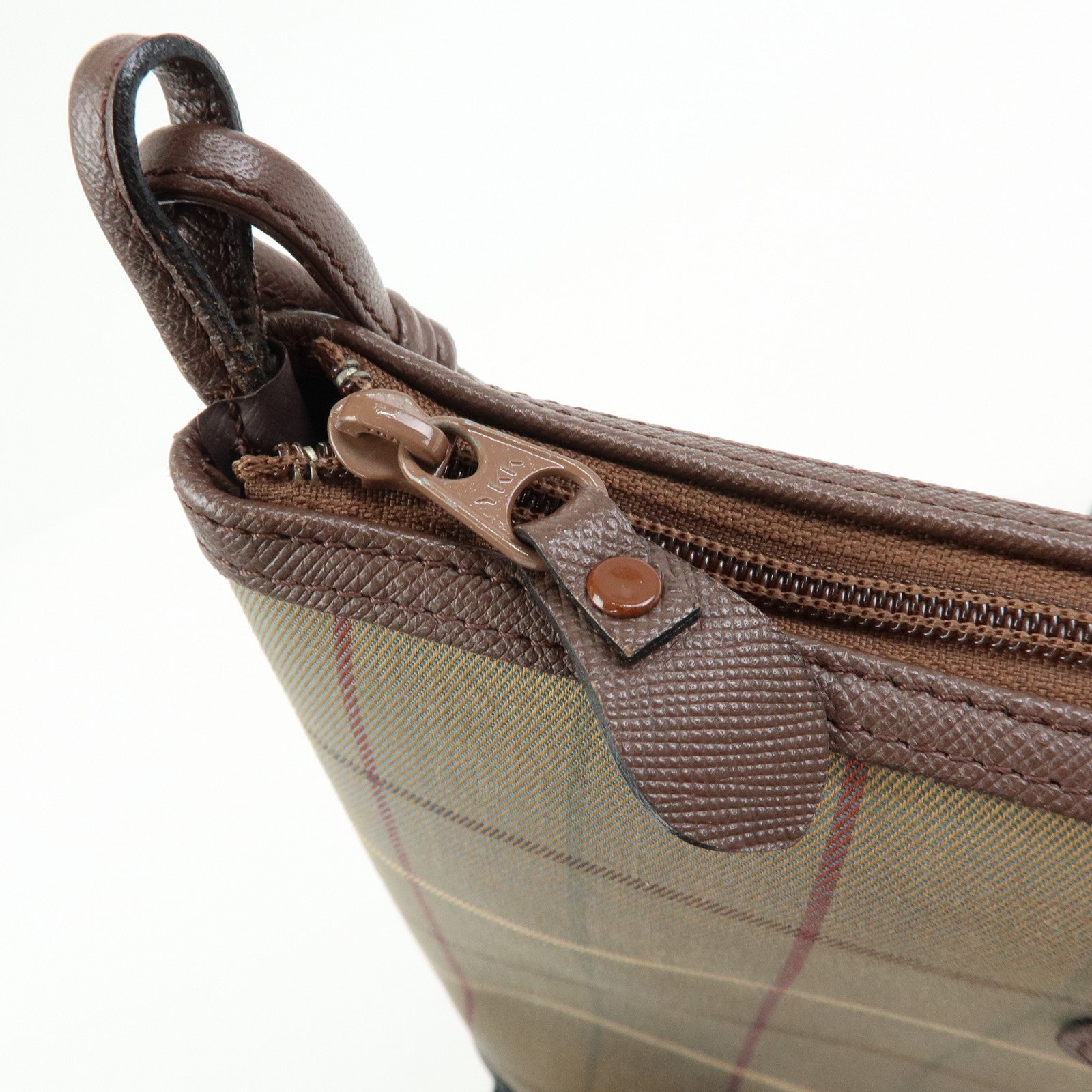 BURBERRY Canvas Leather Shoulder Bag Crossbody Bag Beige Brown