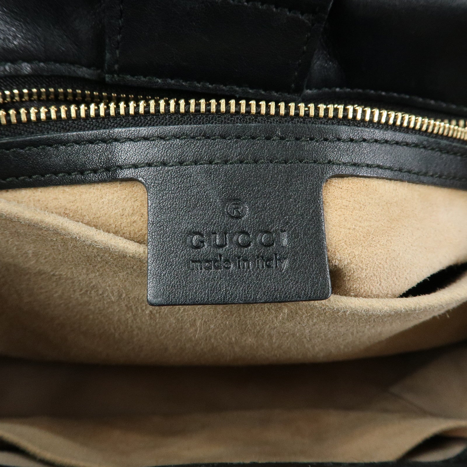 GUCCI Sylvie Sherry Canvas Leather 2Way Shoulder Bag Black 460331